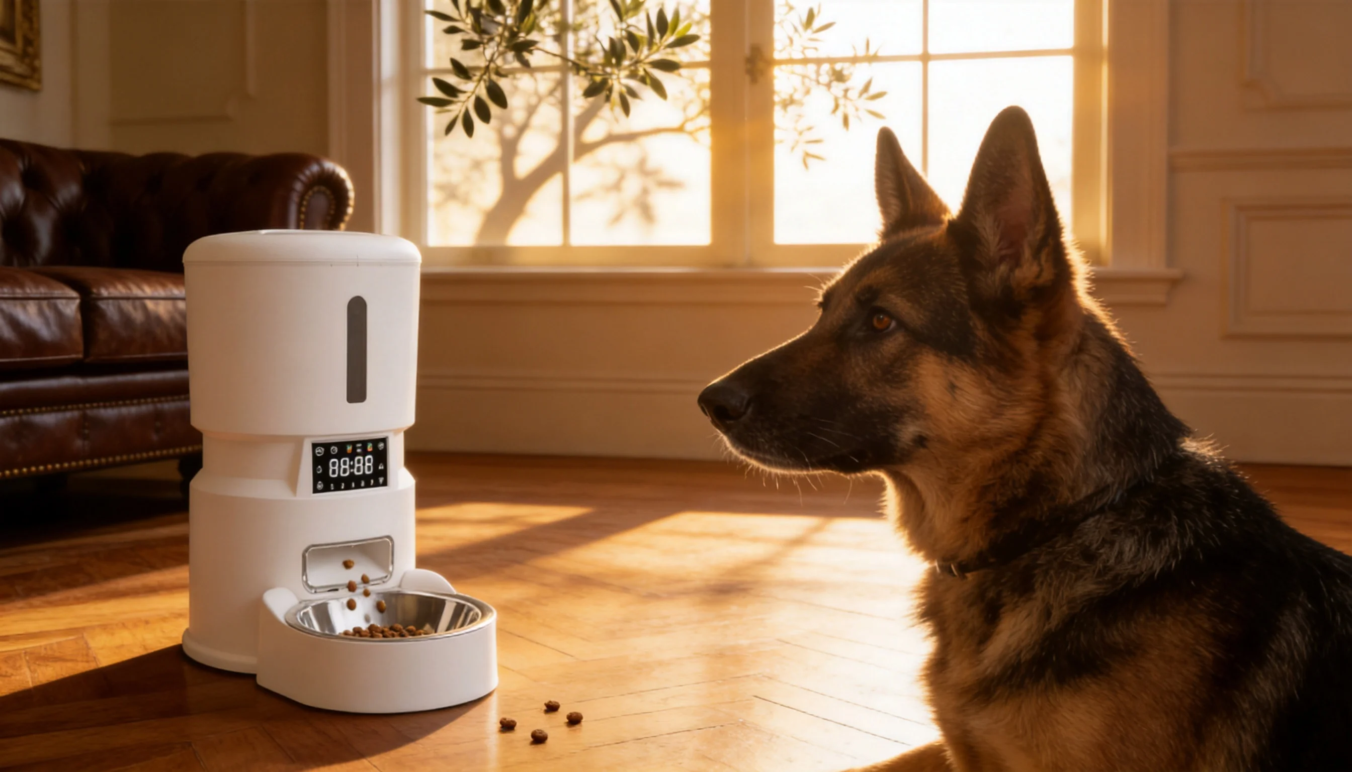 Smart Scheduled Pet Feeder with App Control · Afternoon Lounge Snack · GuardHound DOG