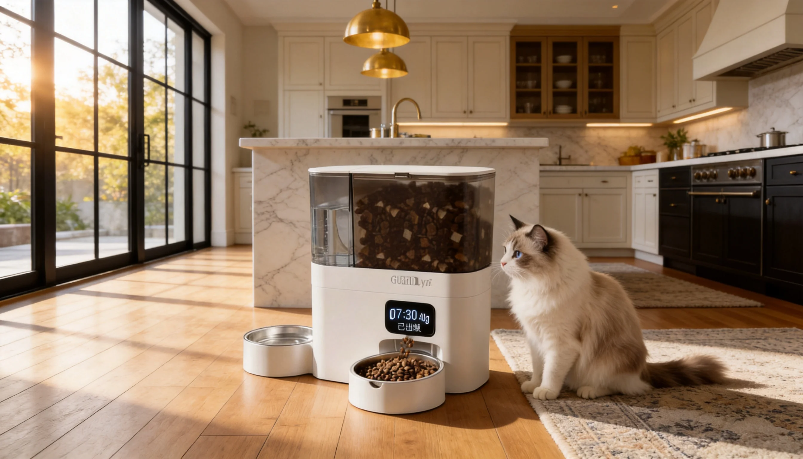GuardLynx Smart Feeding & Watering Station · Precise Portion Control · GuardLynx