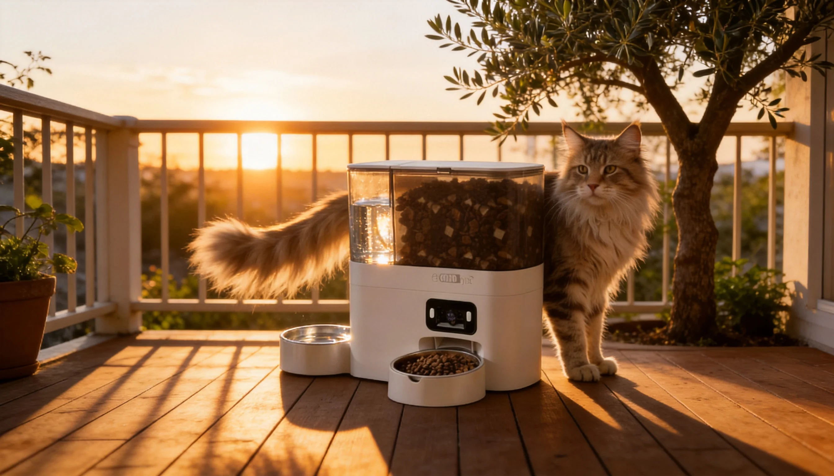 GuardLynx Smart Feeding & Watering Station · Twilight Balcony Refreshment · GuardLynx