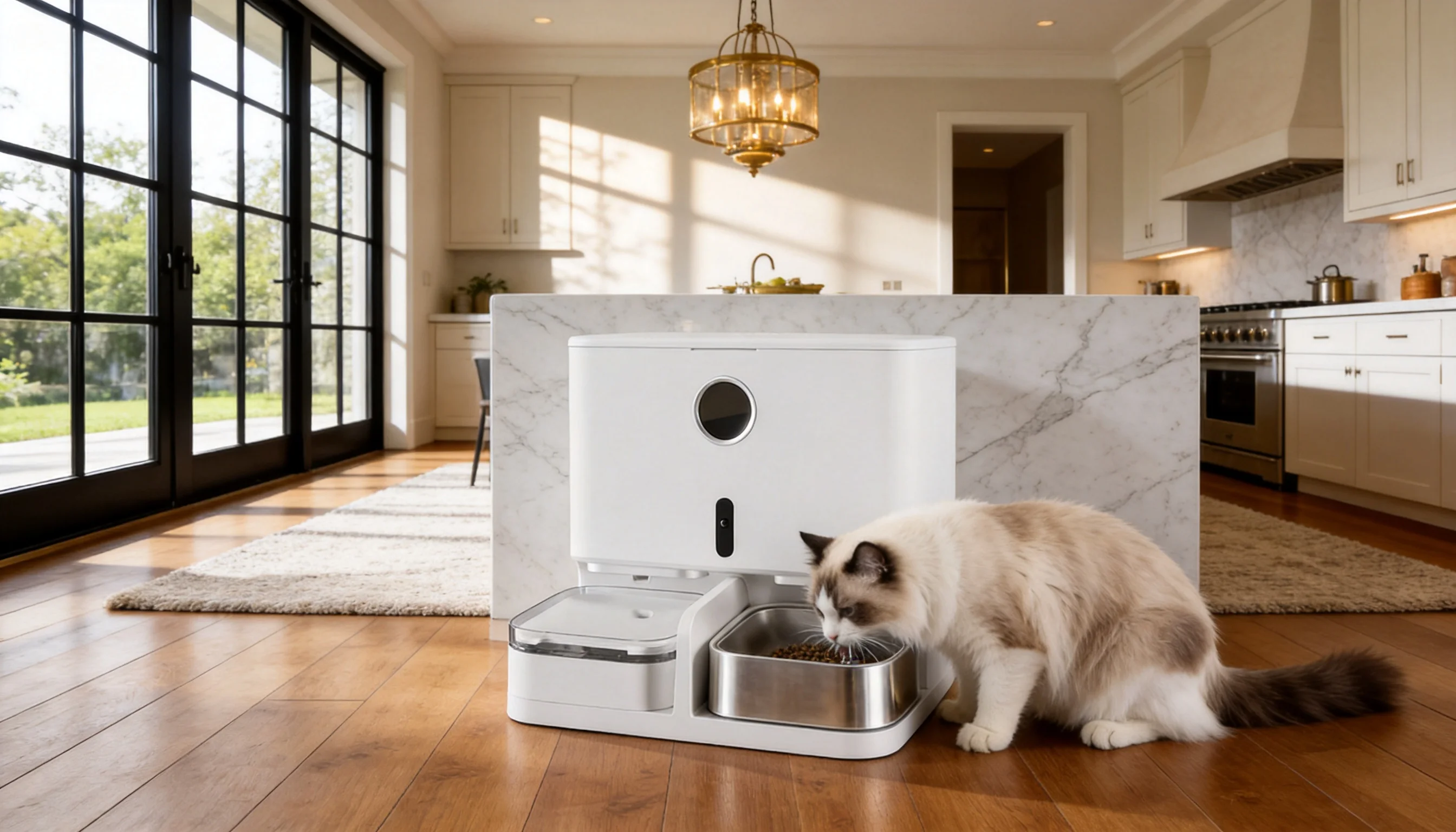 Smart Feeding & Watering Station Pro · Stainless Steel Liner · GuardLynx