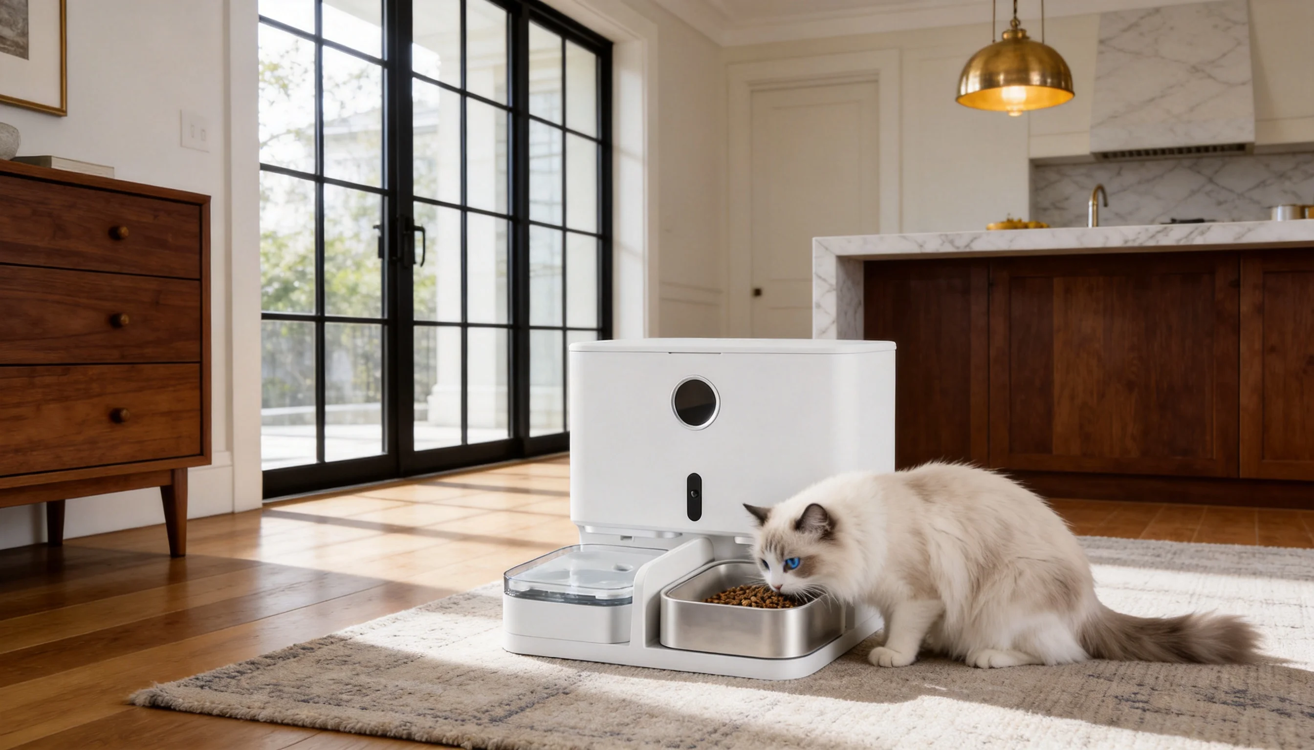 Smart Feeding & Watering Station Pro · Dual Bowls, Wet & Dry · GuardLynx