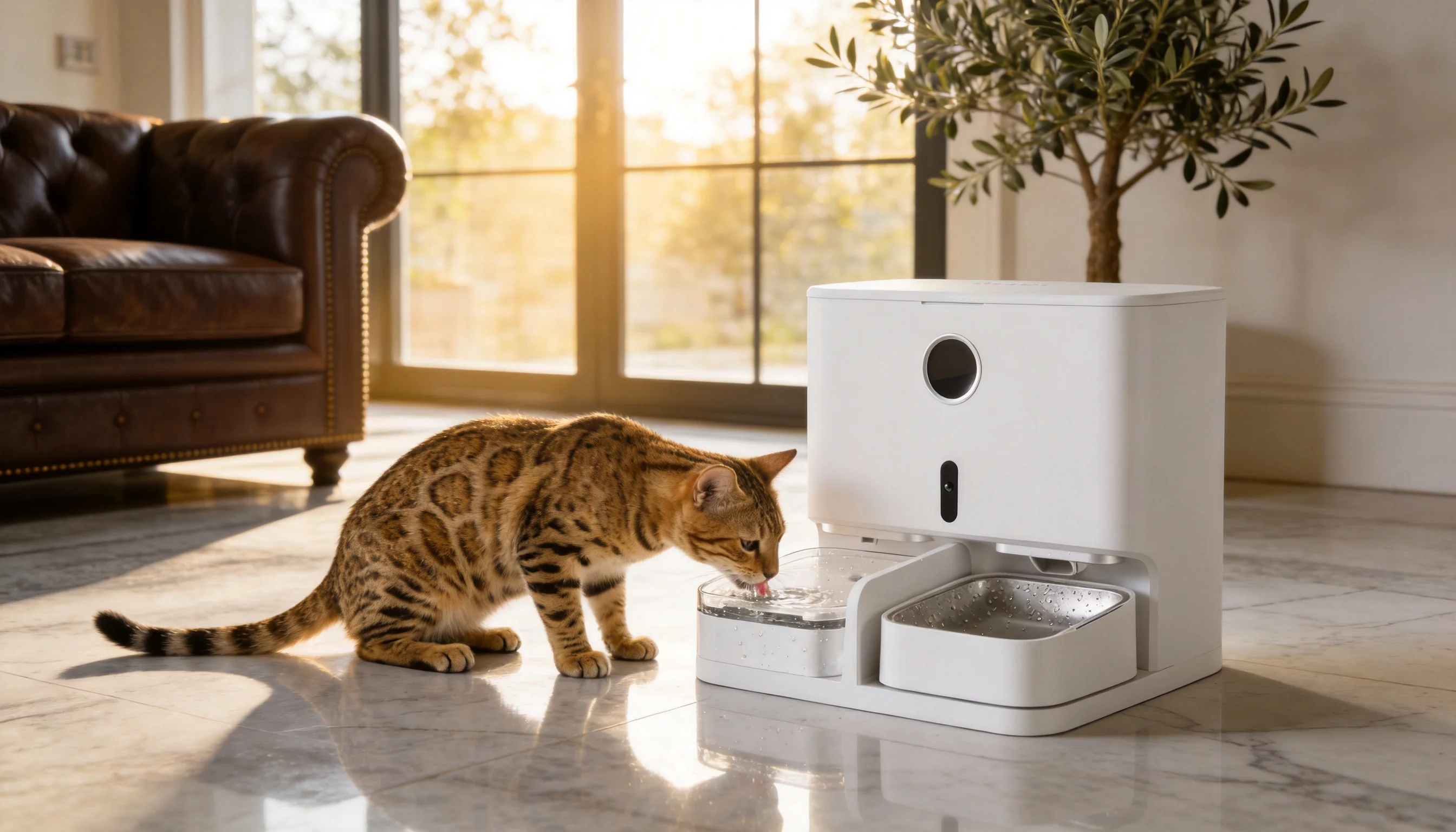 Smart Feeding & Watering Station Pro · Afternoon Hydration Session · GuardLynx