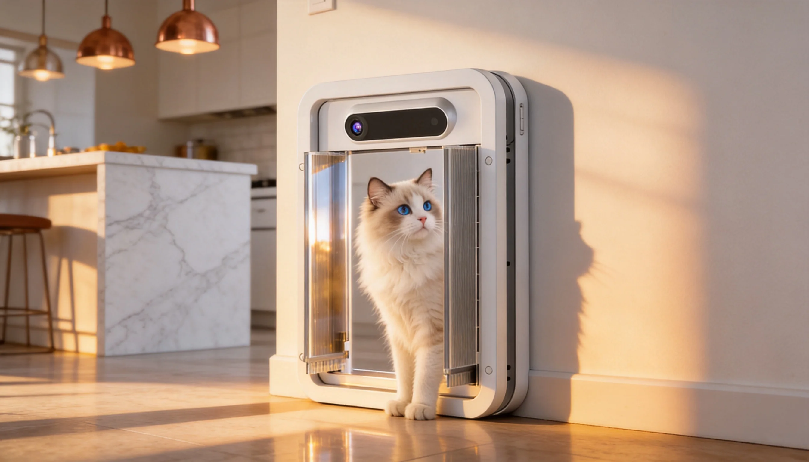 GuardLynx Smart Pet Door Pro · Morning Kitchen Entrance · GuardLynx