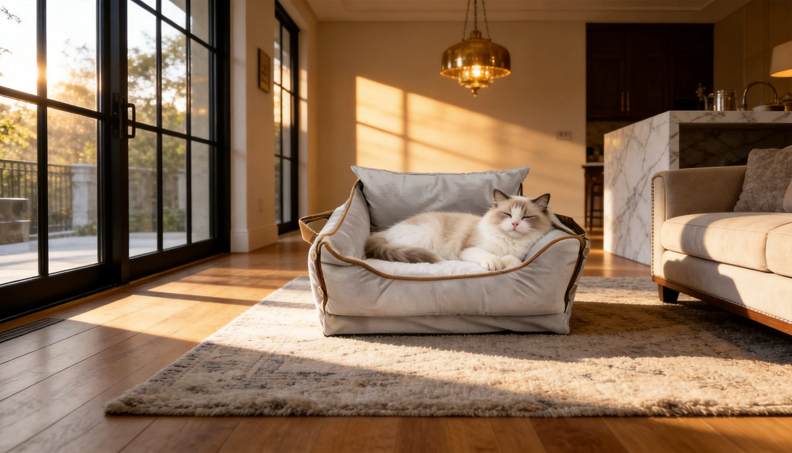 Smart Thermostatic Cat Bed · APP Remote Control · GuardLynx