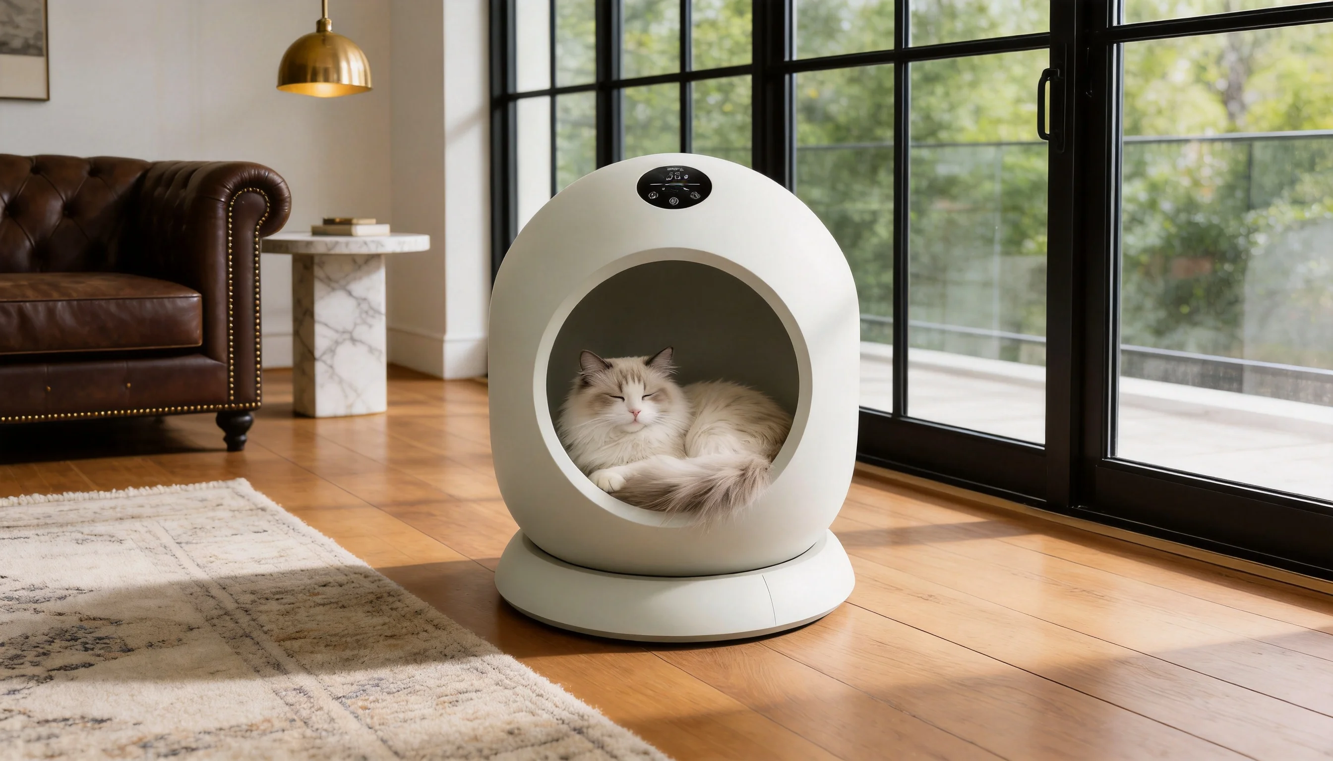 GuardLynx Smart Cat Bed Pro · Egg-Shaped Design · GuardLynx
