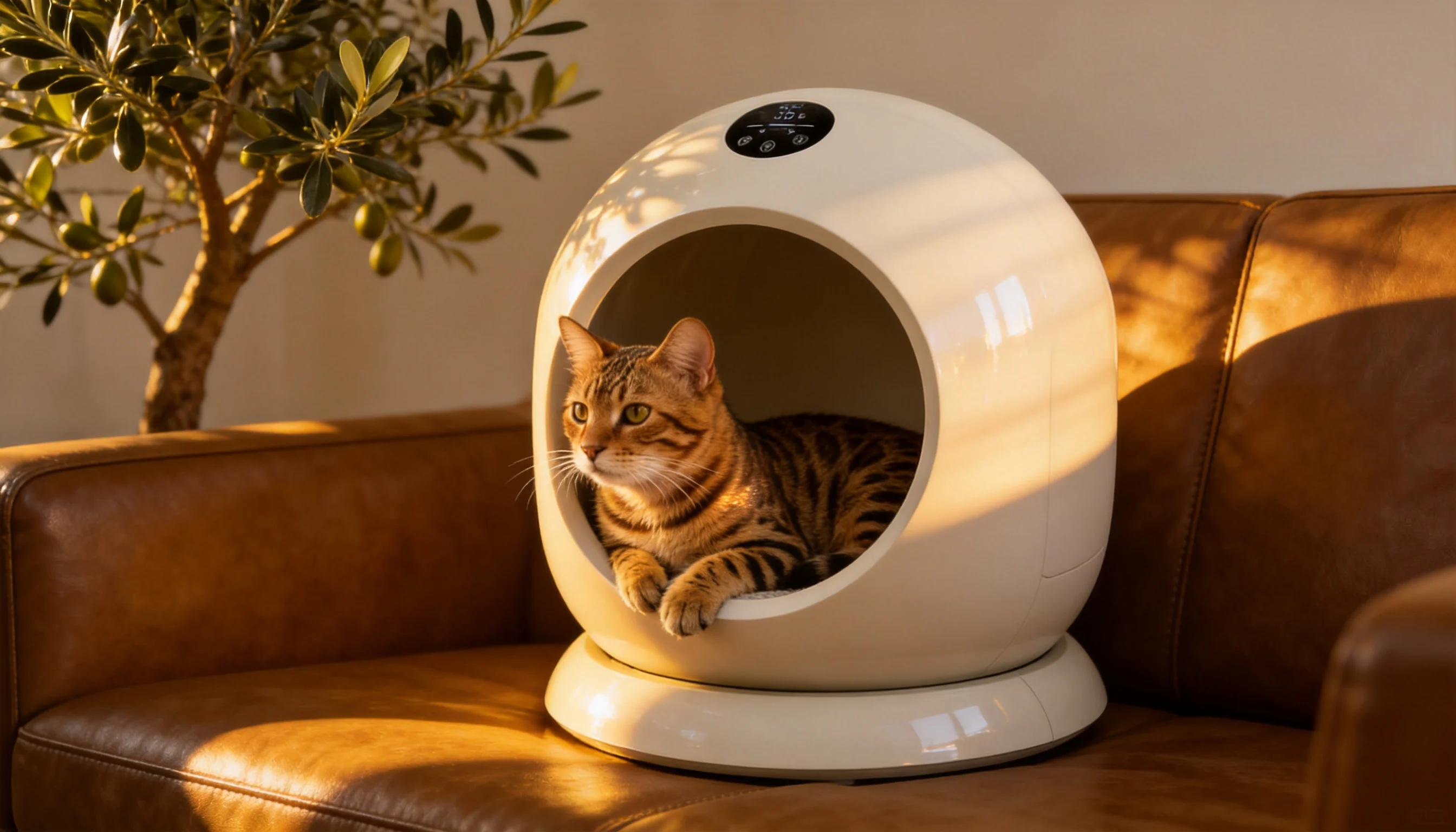 GuardLynx Smart Cat Bed Pro · Afternoon Sunlit Spot · GuardLynx