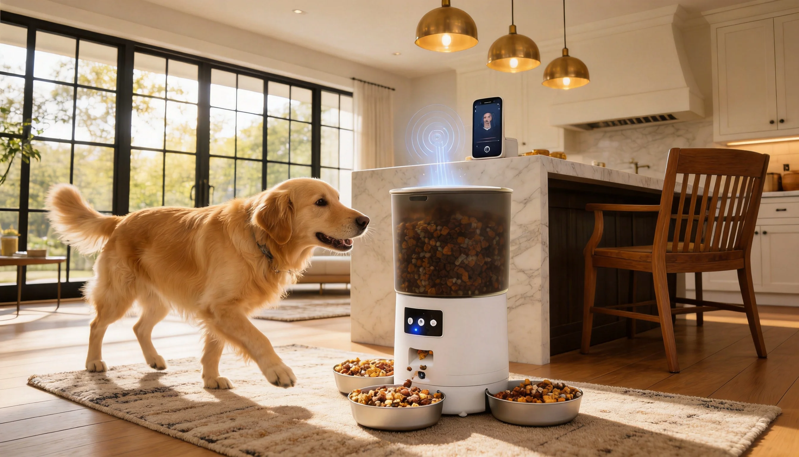 Smart Multi-Pet Feeder Pro · Voice recording call · GuardHound DOG