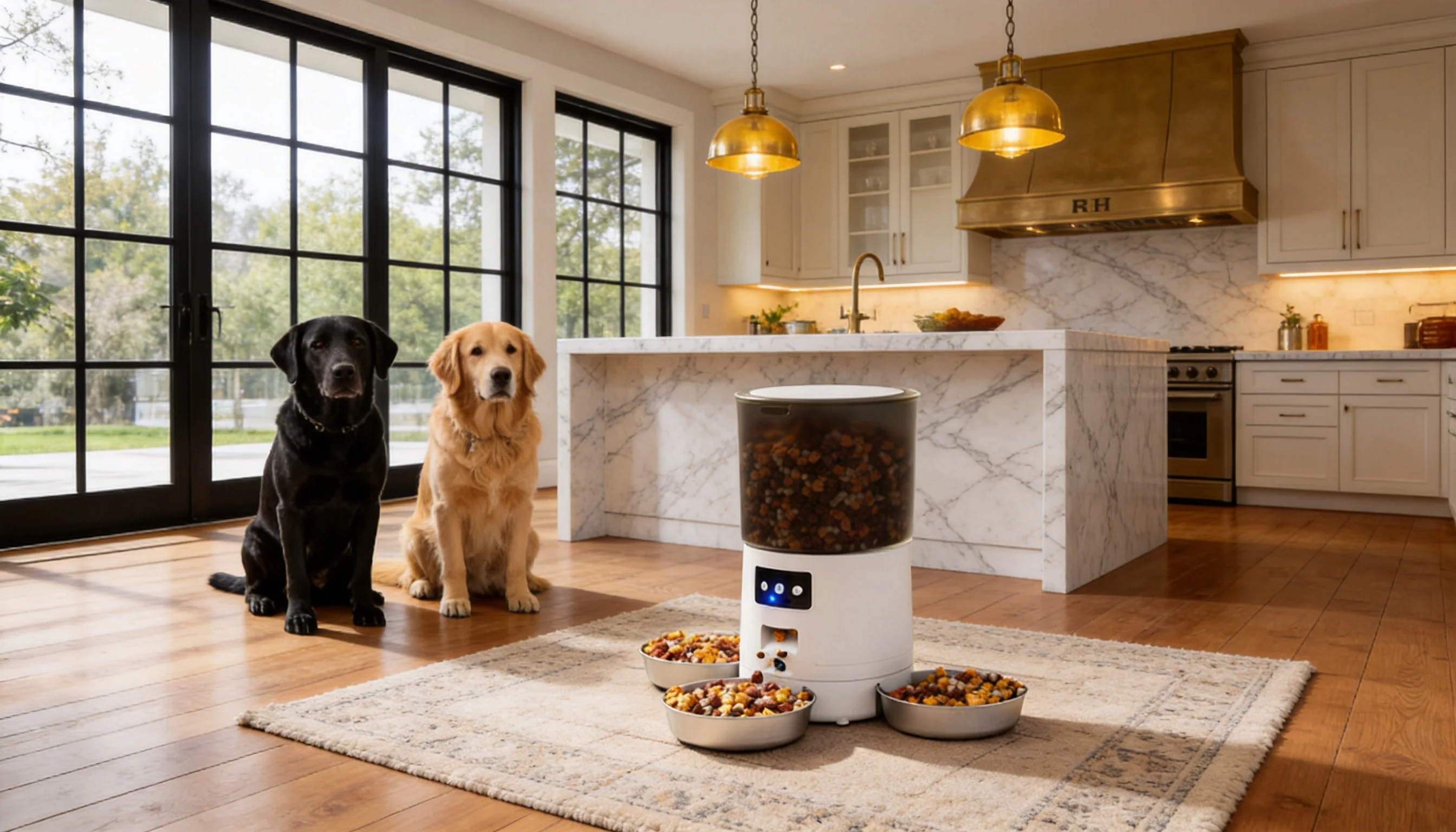 Smart Multi-Pet Feeder Pro · 3 stainless steel bowls · GuardHound DOG