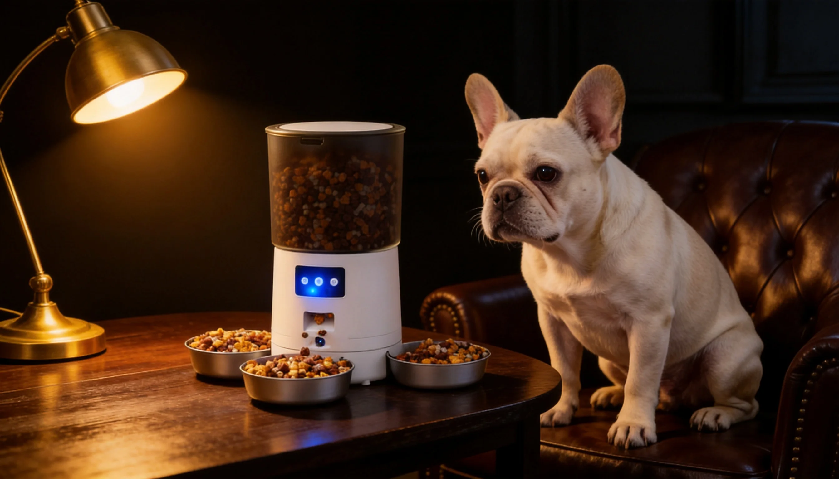 Smart Multi-Pet Feeder Pro · Night Mode in Study · GuardHound DOG
