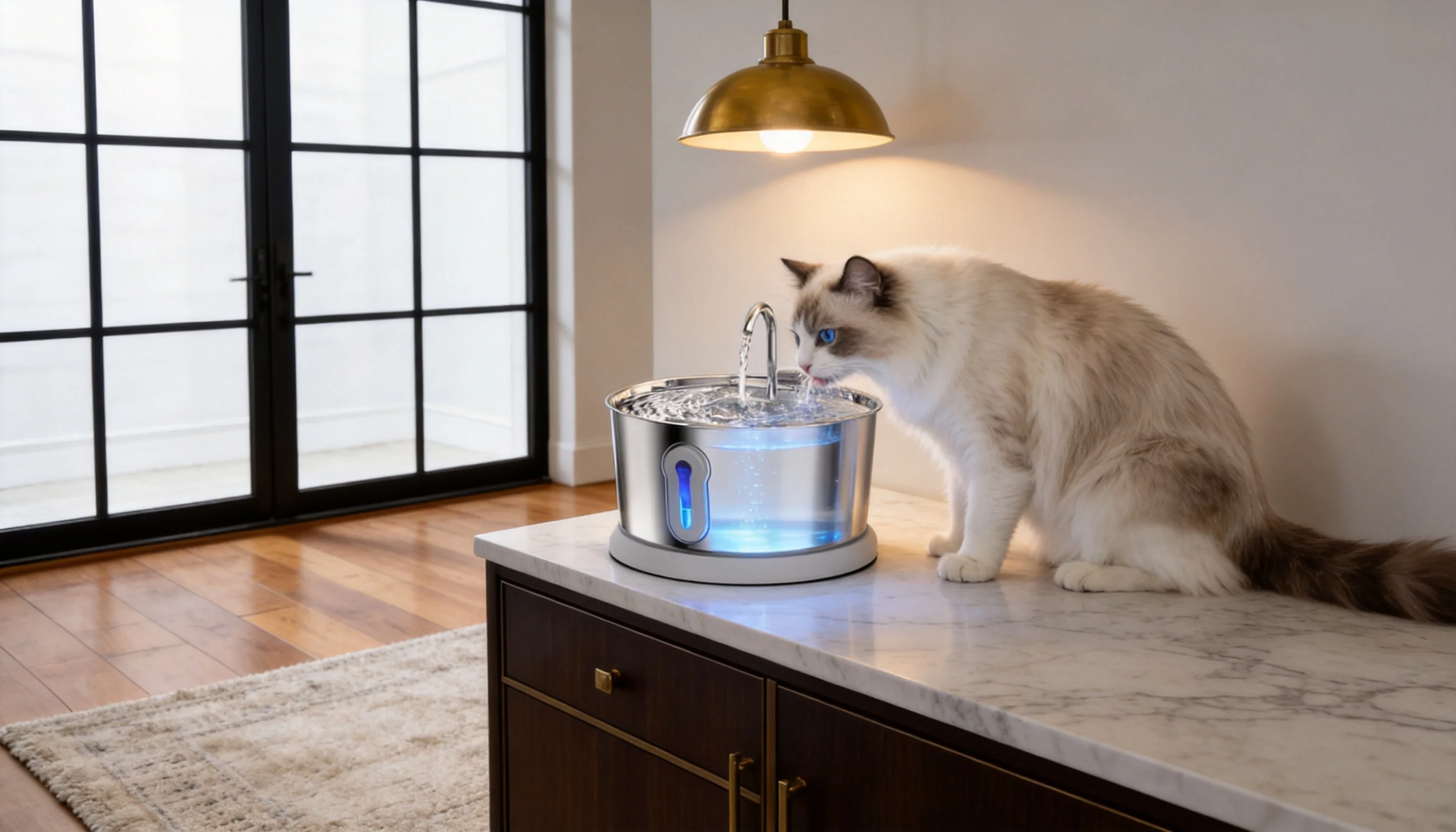 GuardLynx Stainless Steel Smart Water Fountain · UV Sterilization · GuardLynx
