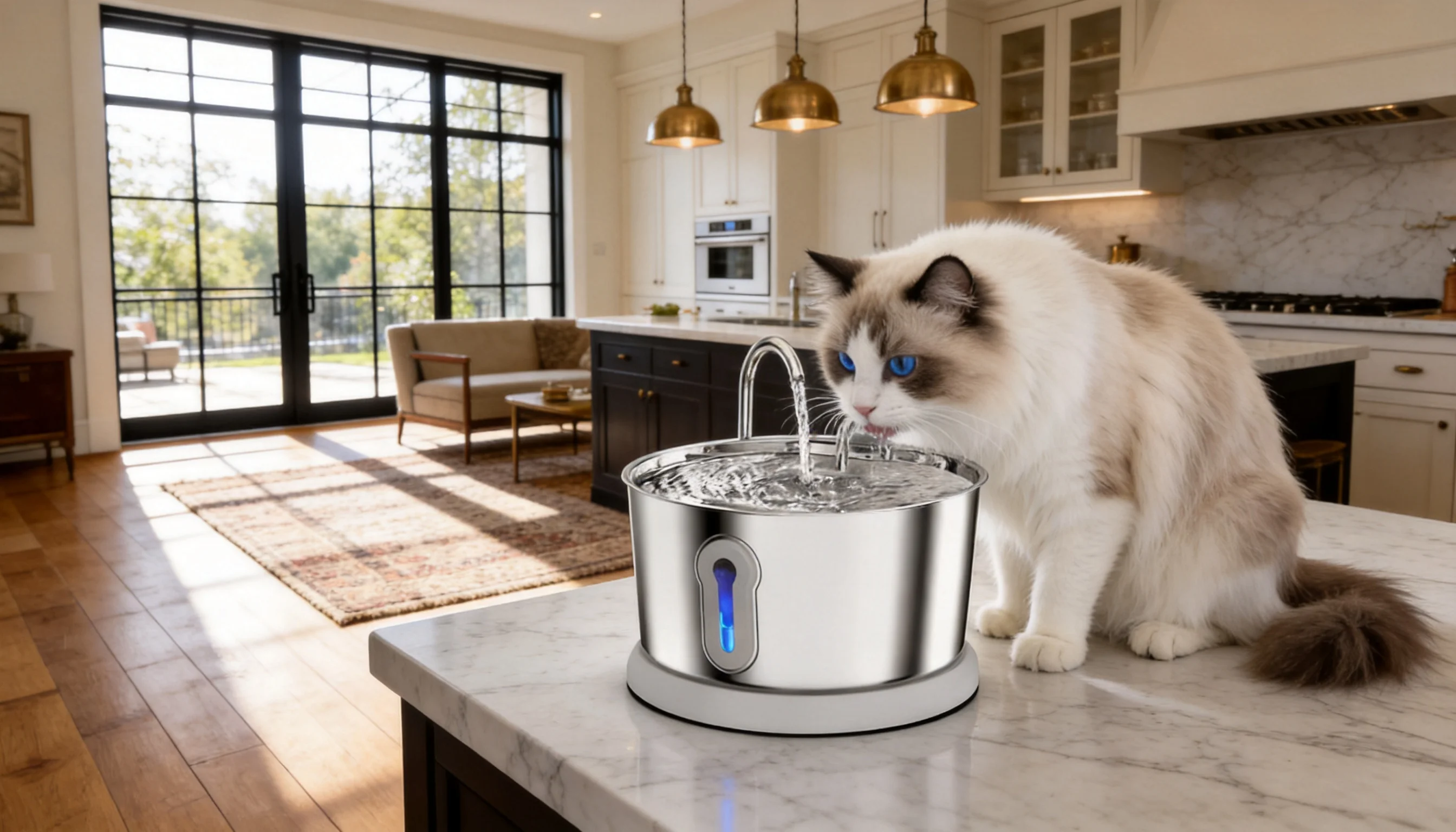 GuardLynx Stainless Steel Smart Water Fountain · 304 Stainless Steel · GuardLynx