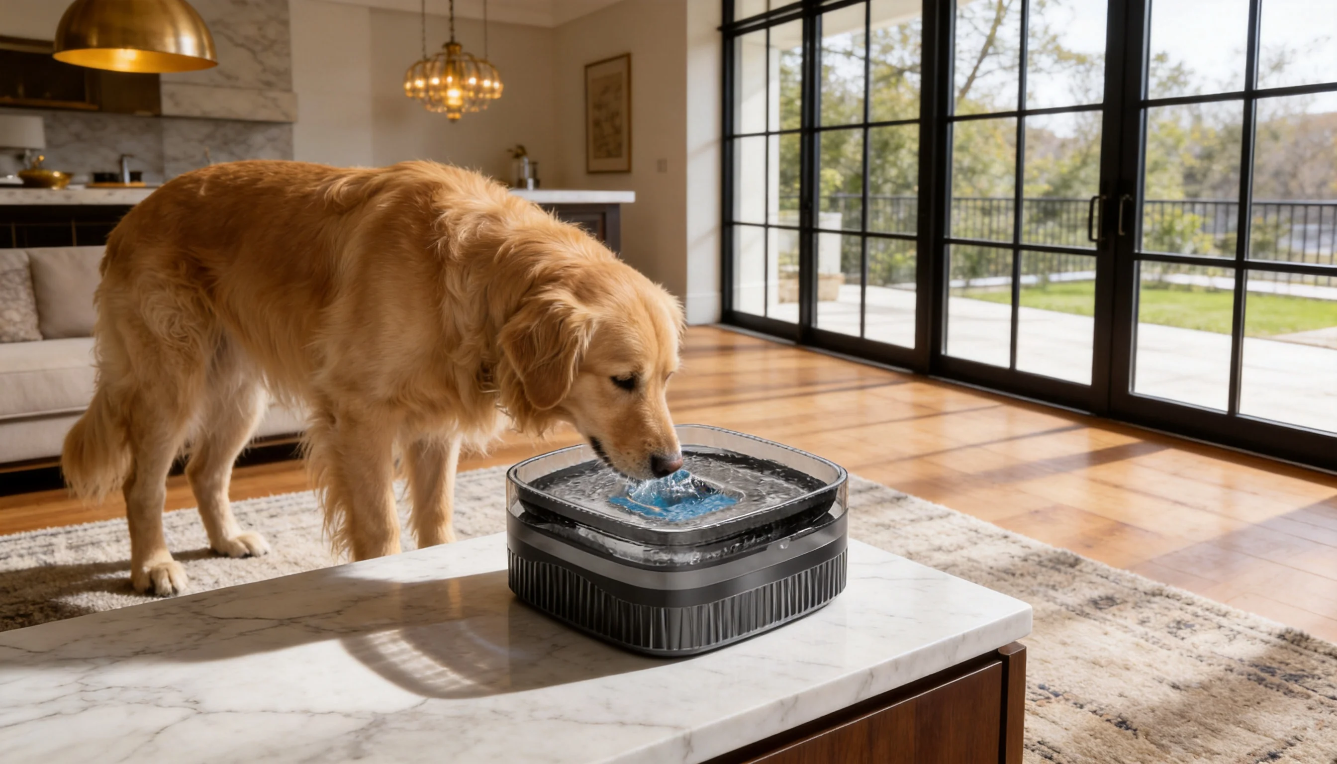 Smart Recirculating Water Fountain for Pets · 2L large capacity · GuardHound DOG