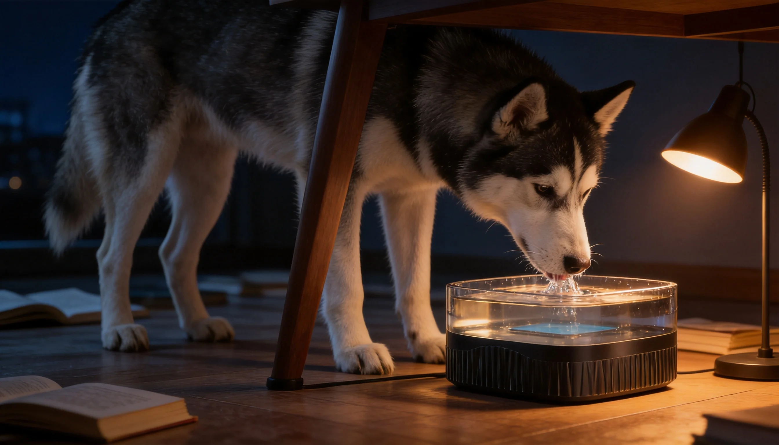 Smart Recirculating Water Fountain for Pets · Quiet Study Night · GuardHound DOG