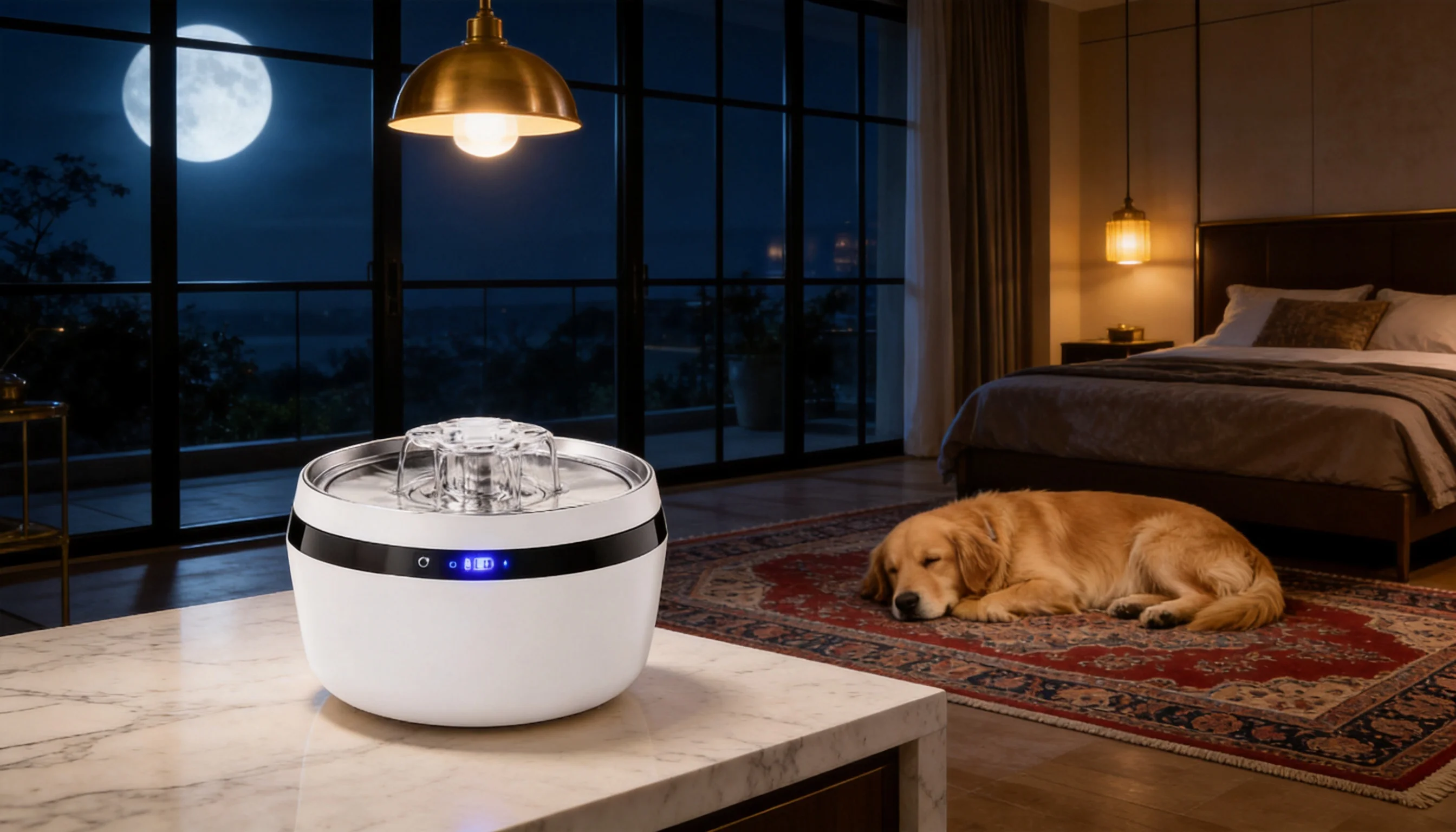 GuardHound Silent Cycle Smart Water Fountain · Silent Pump · GuardHound DOG
