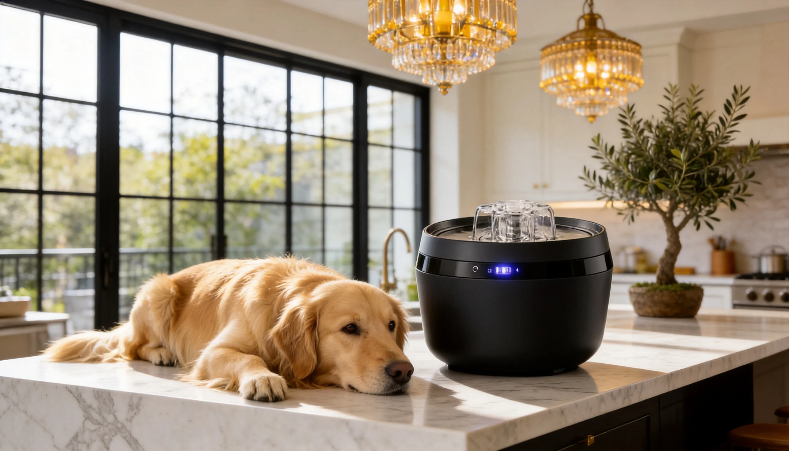 GuardHound Silent Cycle Smart Water Fountain · Stealth Carbon Black · GuardHound DOG