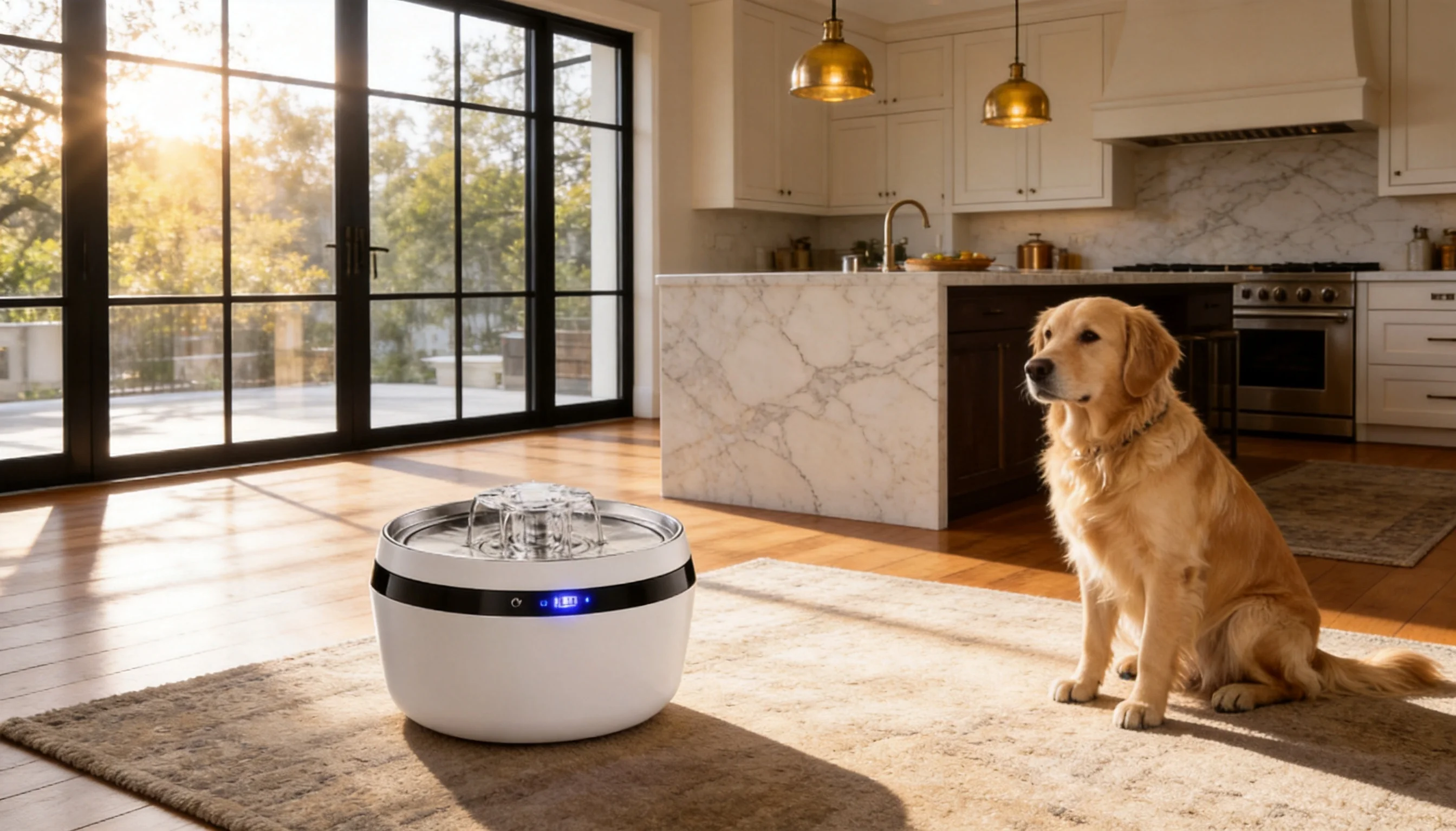 GuardHound Silent Cycle Smart Water Fountain · LED Indicator · GuardHound DOG