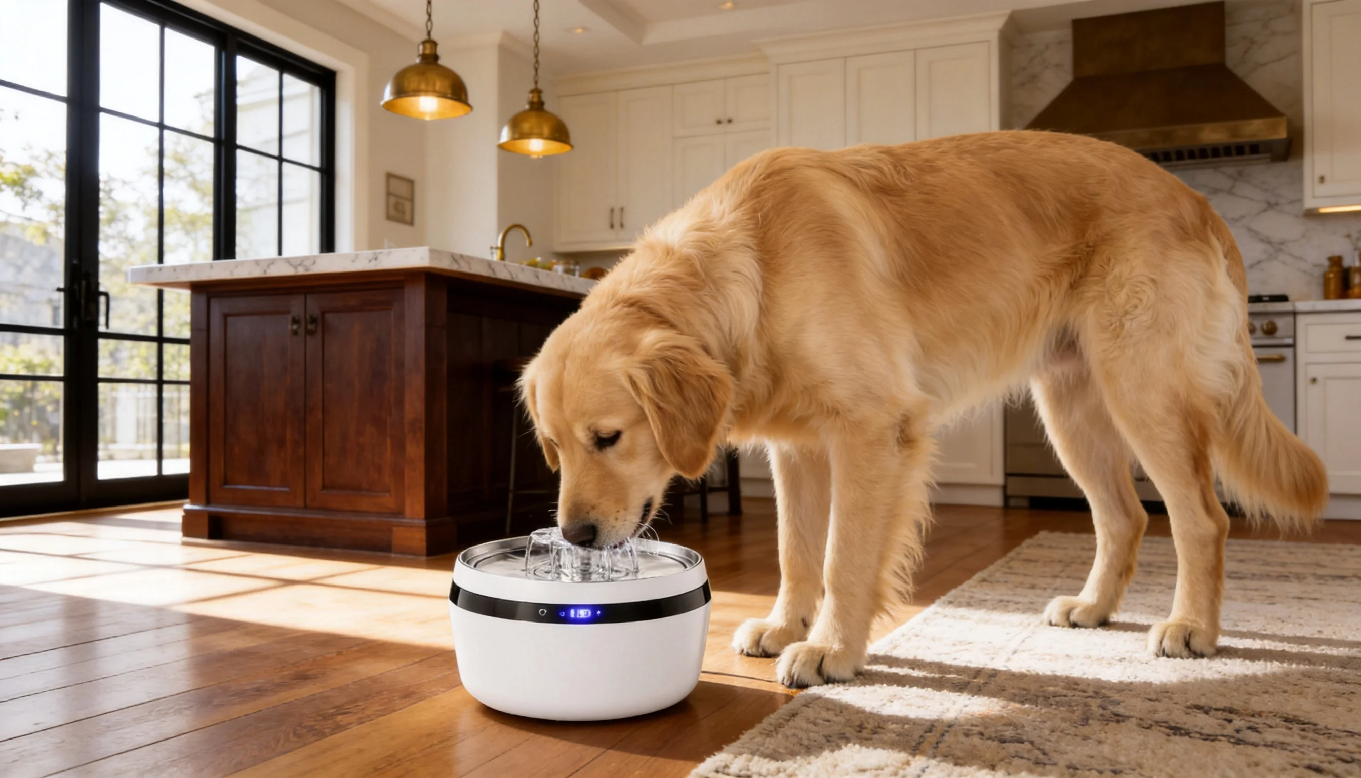 GuardHound Silent Cycle Smart Water Fountain · Food-Grade Materials · GuardHound DOG