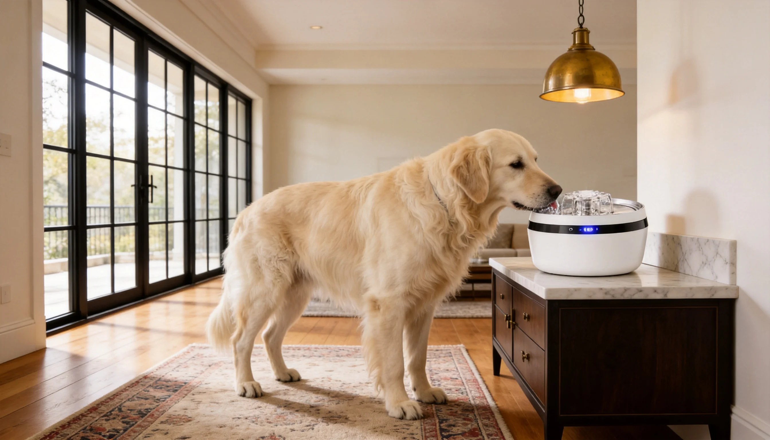 GuardHound Silent Cycle Smart Water Fountain · 2L Large Capacity · GuardHound DOG