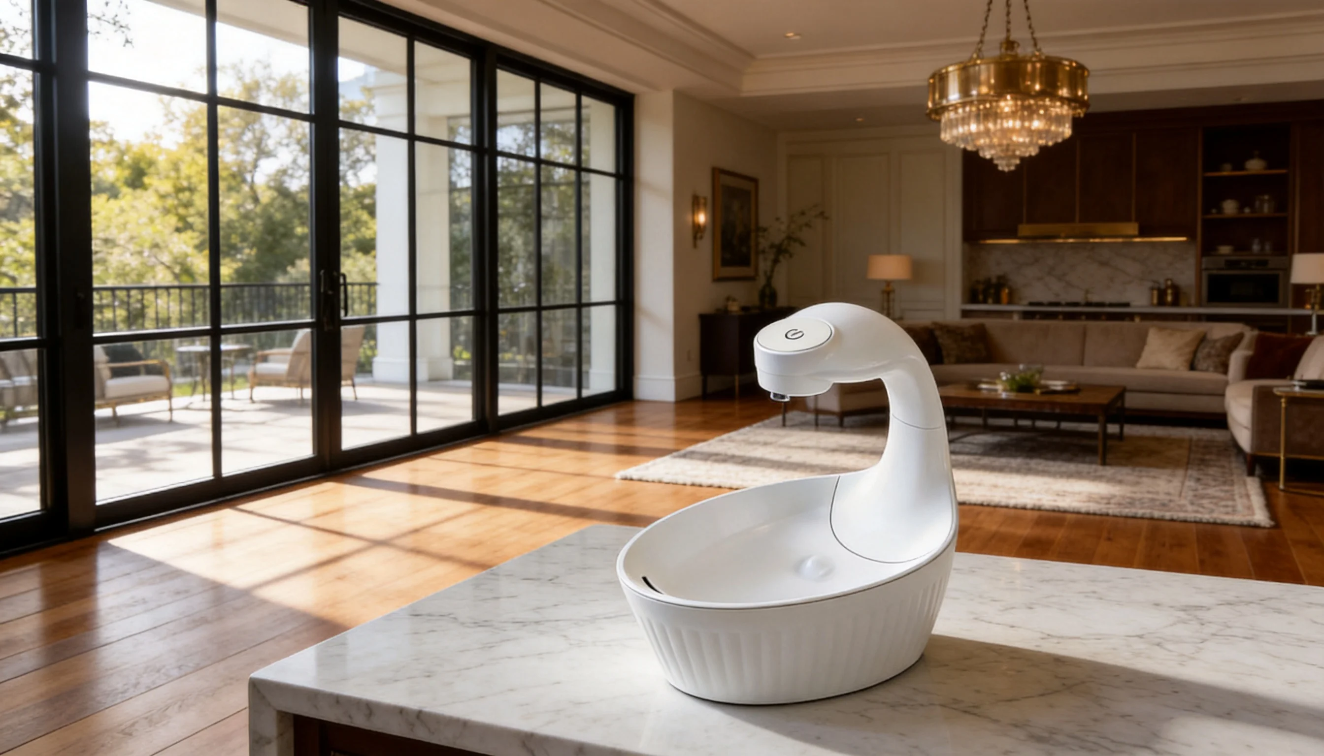 Swan Smart Pet Water Fountain · Elegant Swan Design · GuardHound DOG