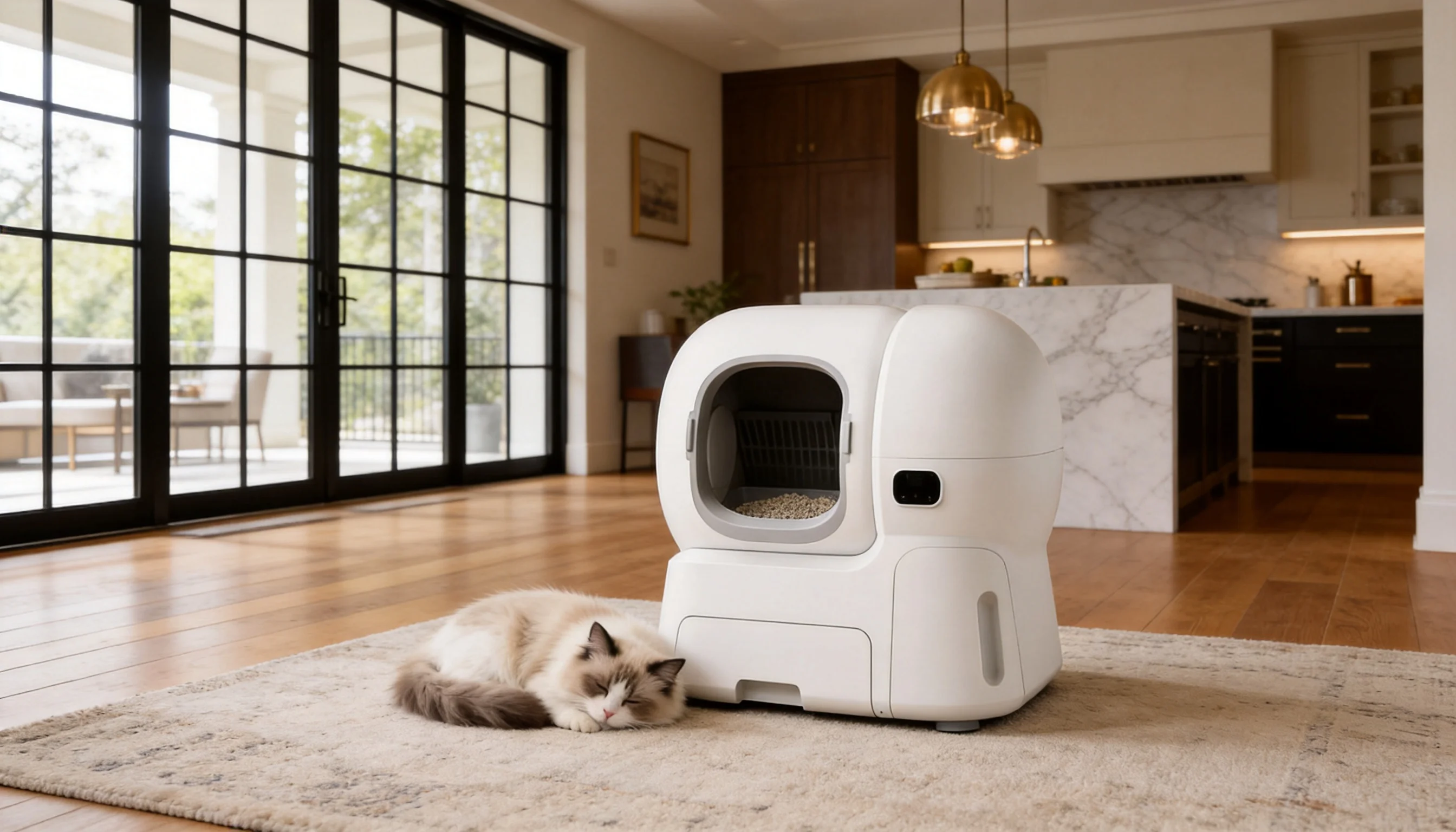 Smart Litter Refill Self-Cleaning Litter Box · Ultra-Quiet Operation · GuardLynx