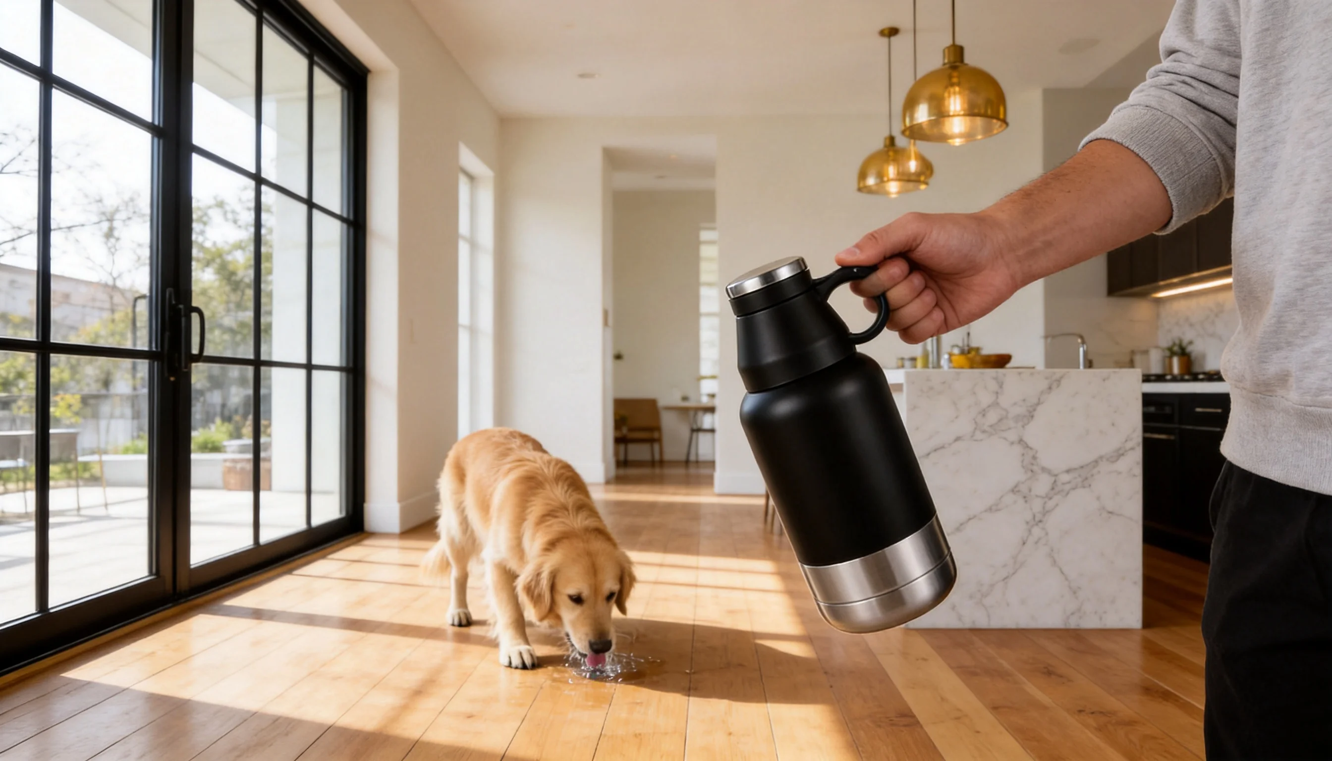 GuardHound Pet Water Bottle · Transparent Scale · GuardHound DOG