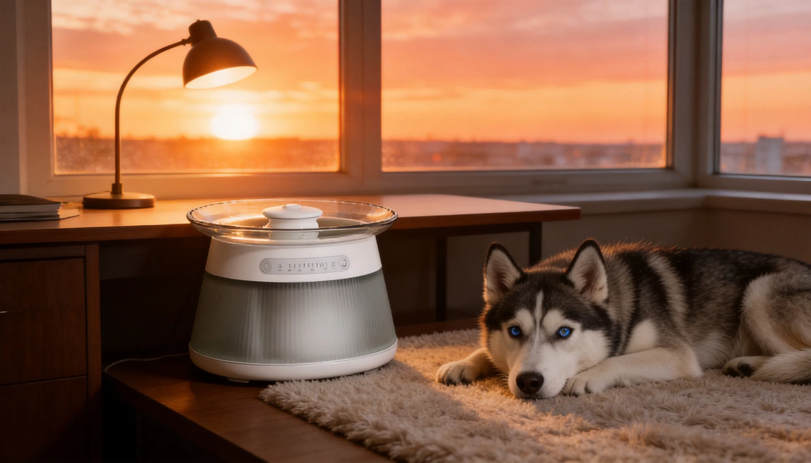 GuardHound Smart Flowing Water Fountain · Study Room Quiet Reading · GuardHound DOG