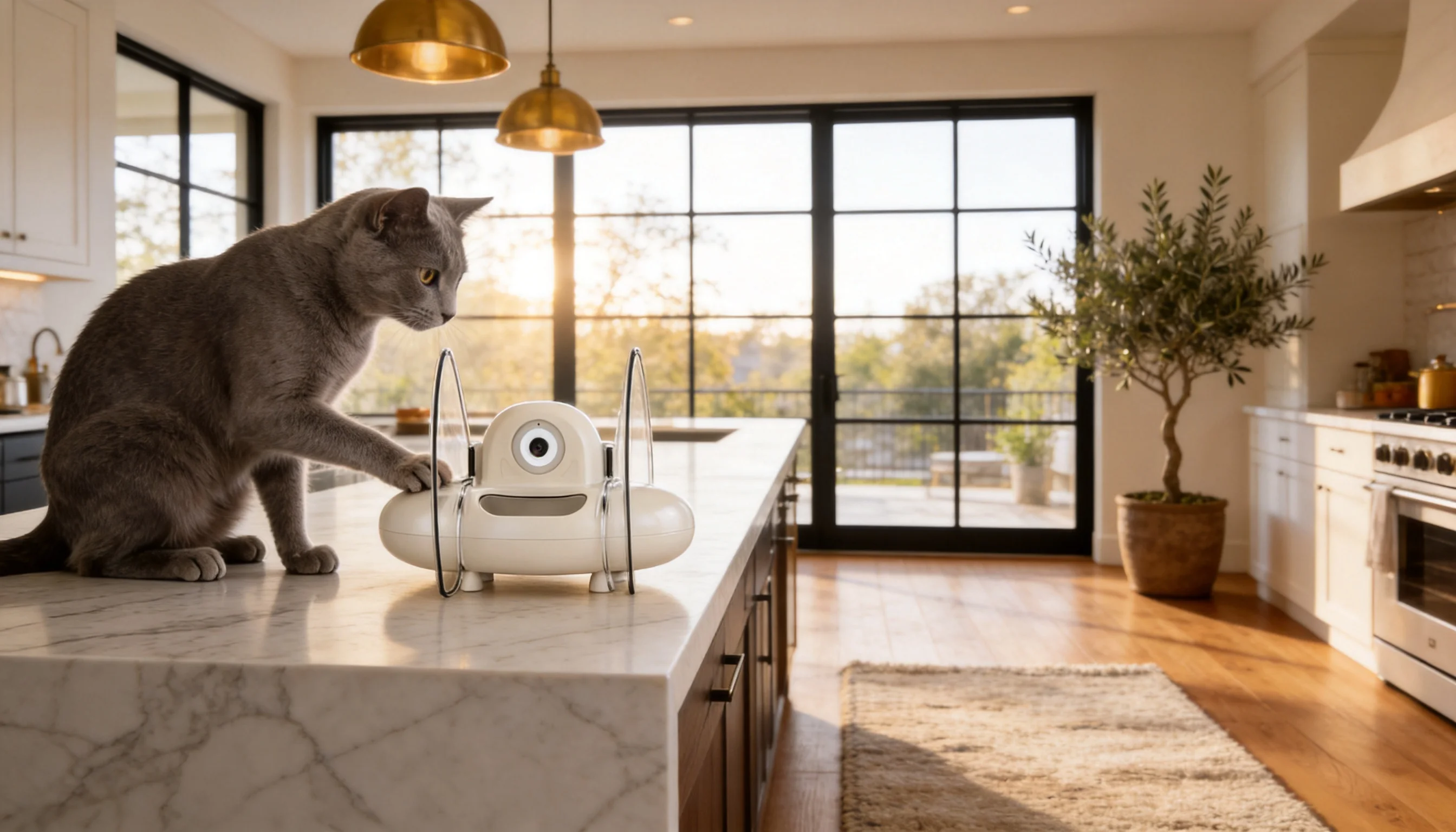 GuardLynx Cat Facial Recognition Feeder · Milkshake White · GuardLynx