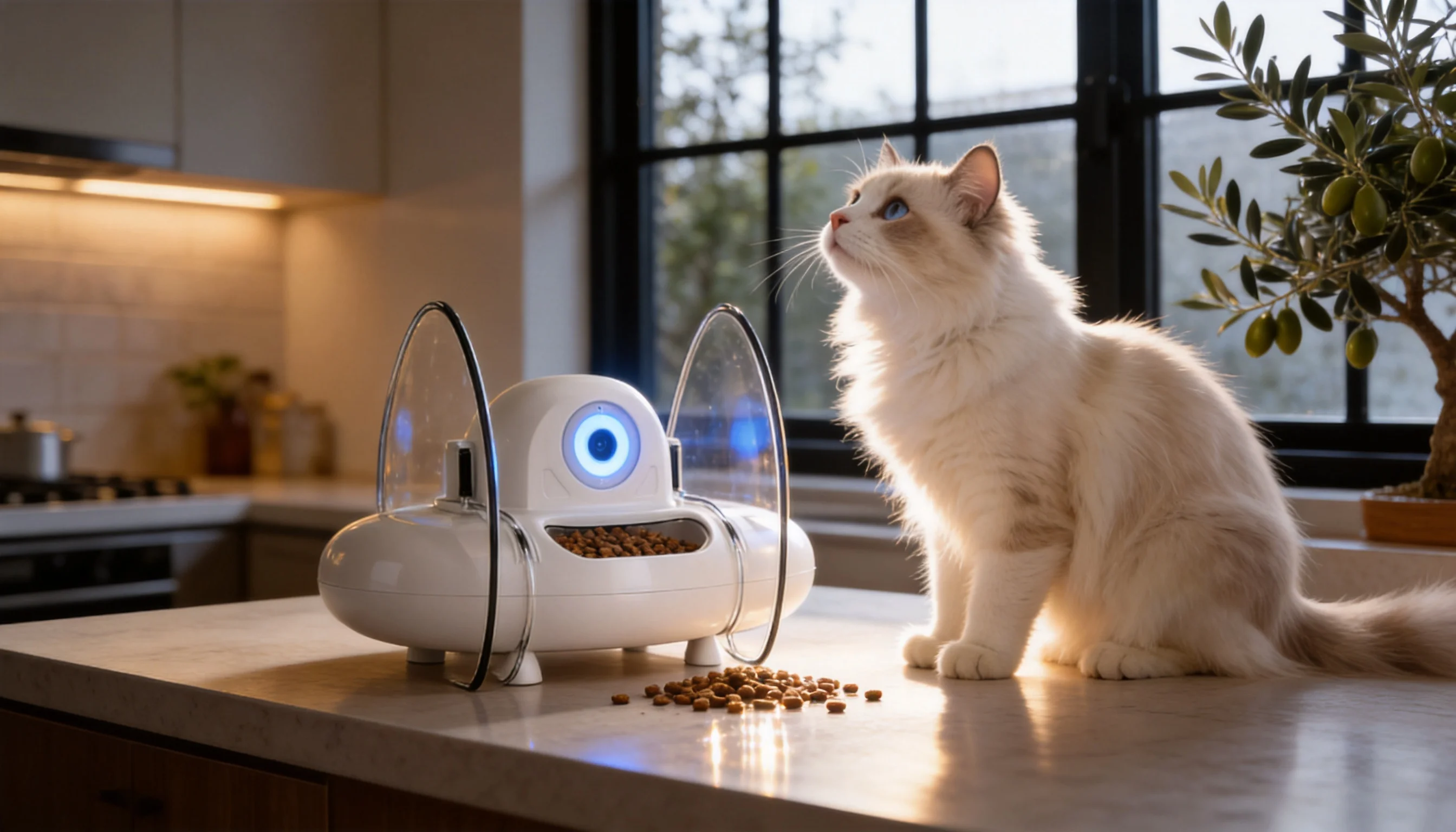 GuardLynx Cat Facial Recognition Feeder · Morning Meal with Ragdoll · GuardLynx