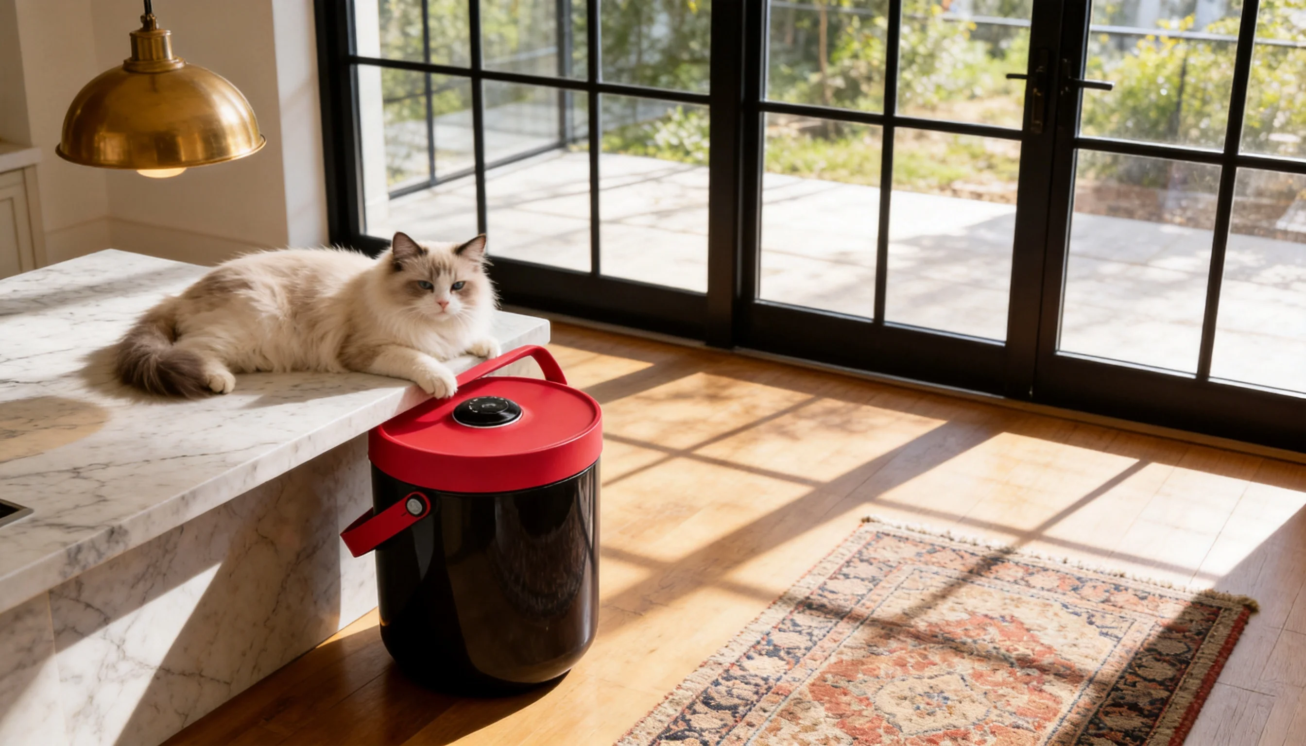 GuardLynx Vacuum Fresh Pet Food Storage Bin · Food-Grade Material · GuardLynx