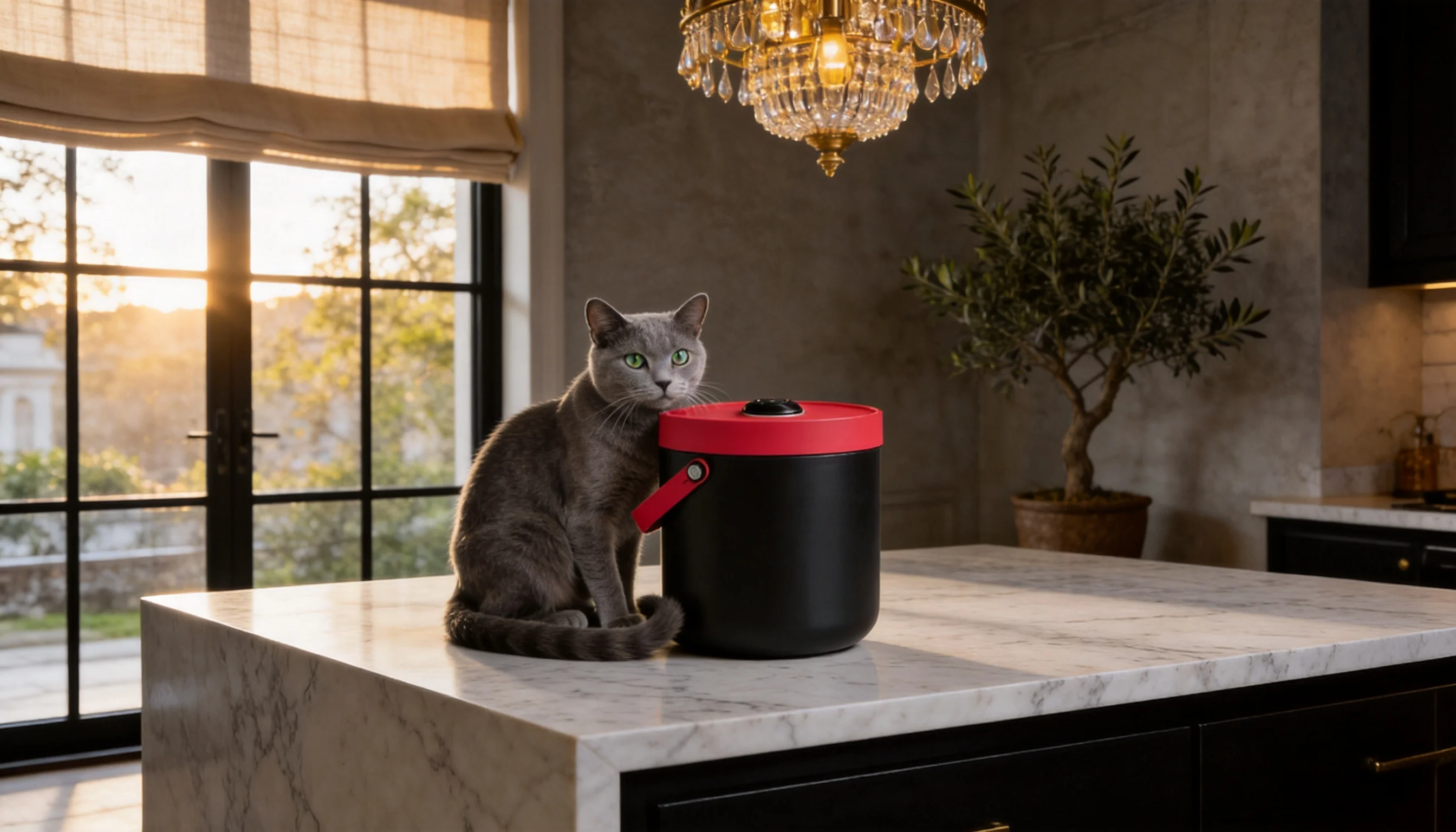 GuardLynx Vacuum Fresh Pet Food Storage Bin · Obsidian Black · GuardLynx