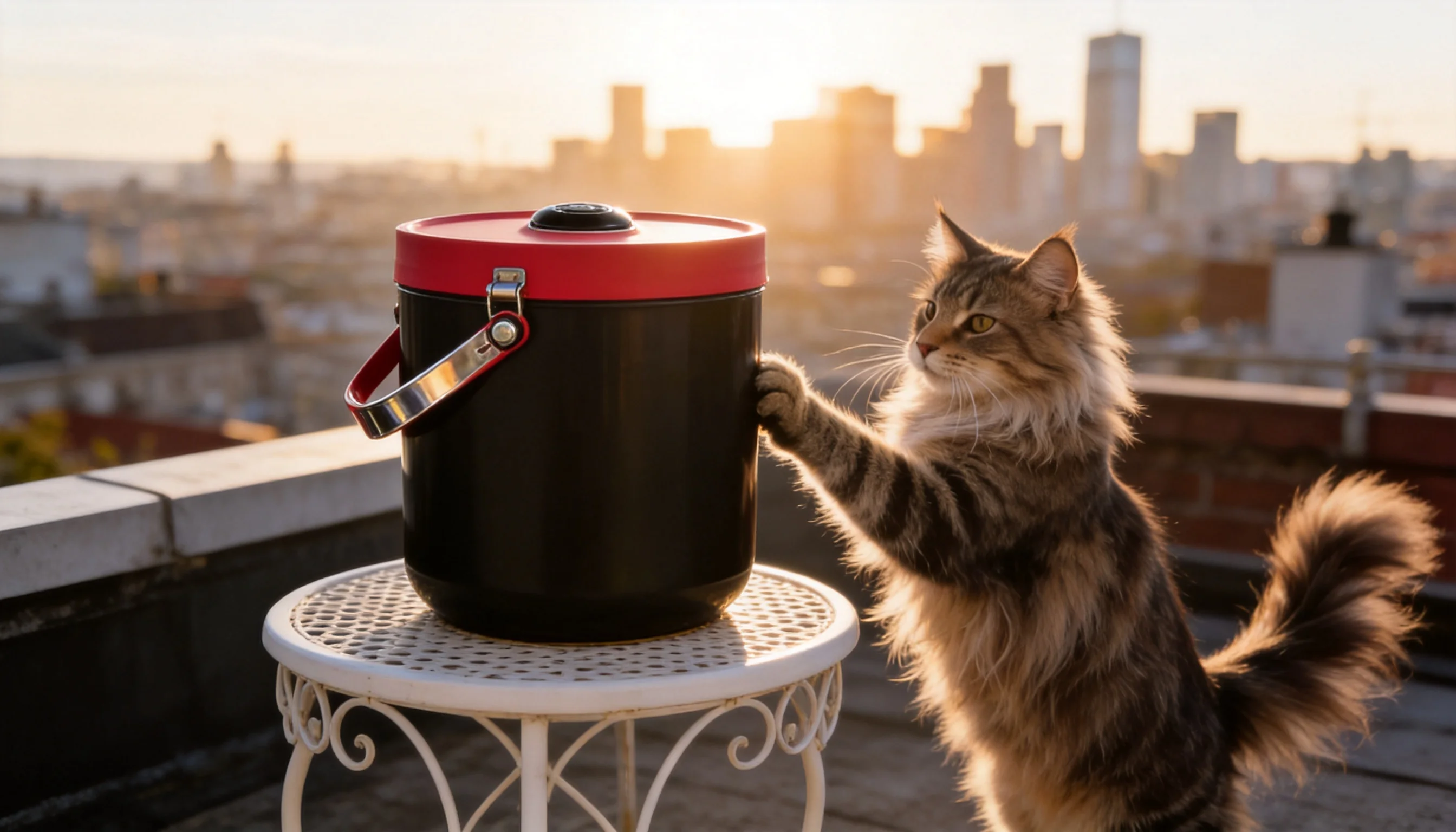 GuardLynx Vacuum Fresh Pet Food Storage Bin · Sunny Balcony · GuardLynx