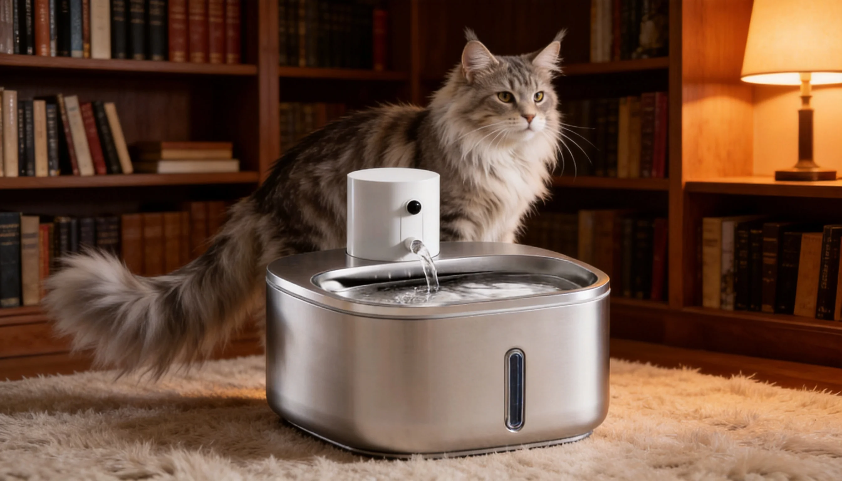 GuardLynx Stainless Steel Smart Filtered Water Fountain · Night Reading Nook · GuardLynx
