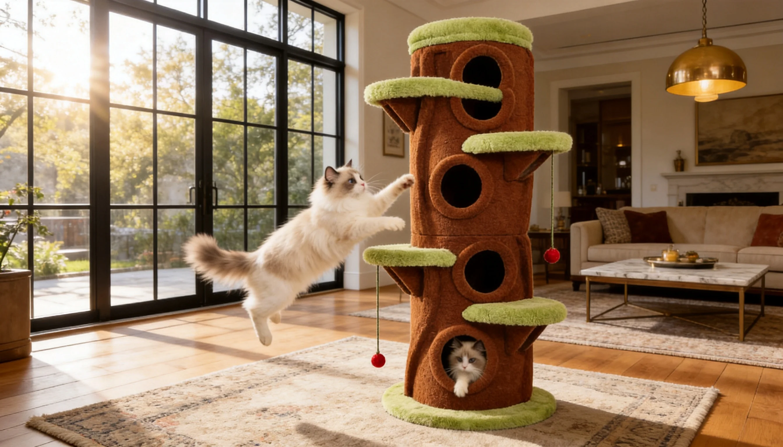 Tree Hollow Multi-Level Cat Tree · 4 Multi-Level Platforms · GuardLynx
