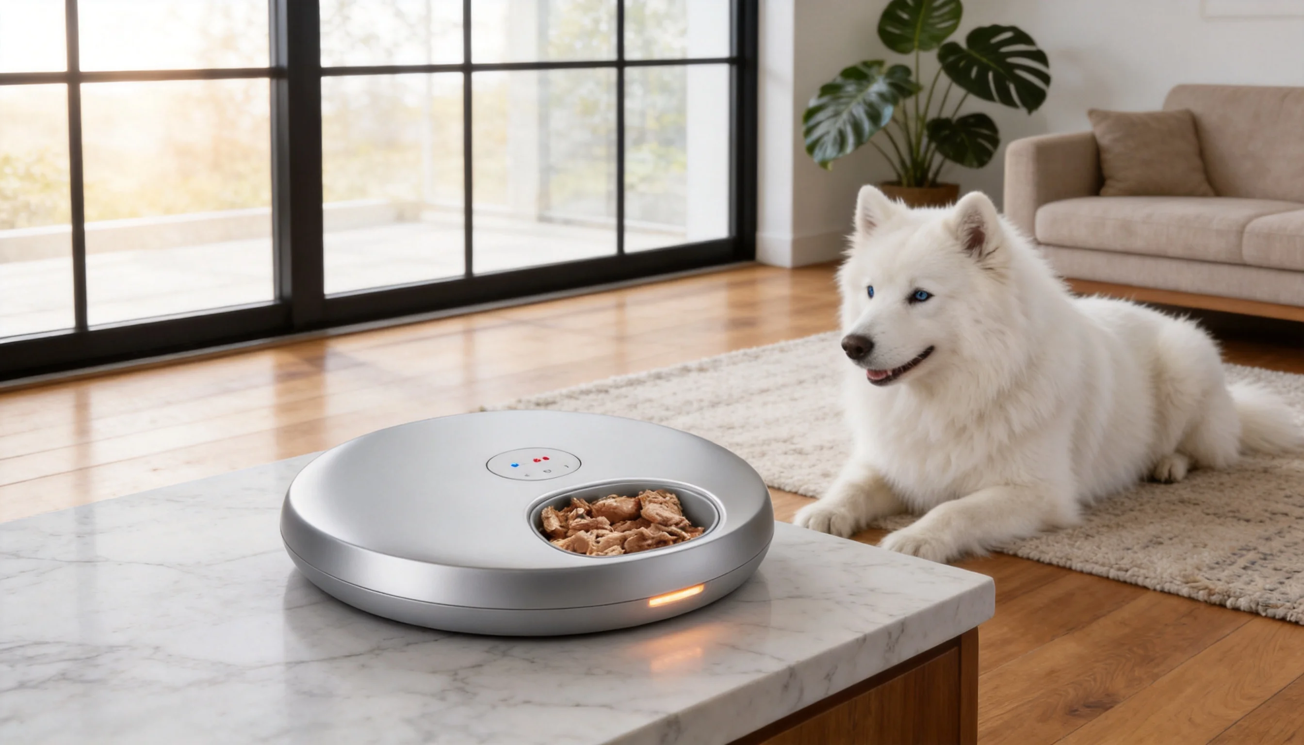 GuardHound Smart Pet Feeder Pro · Mist Silver · GuardHound DOG