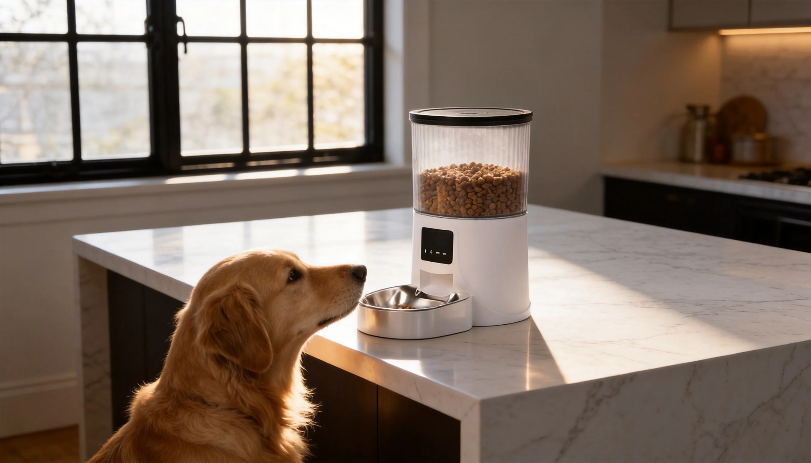 Smart Pet Feeder Pro · Open Kitchen Breakfast · GuardHound DOG