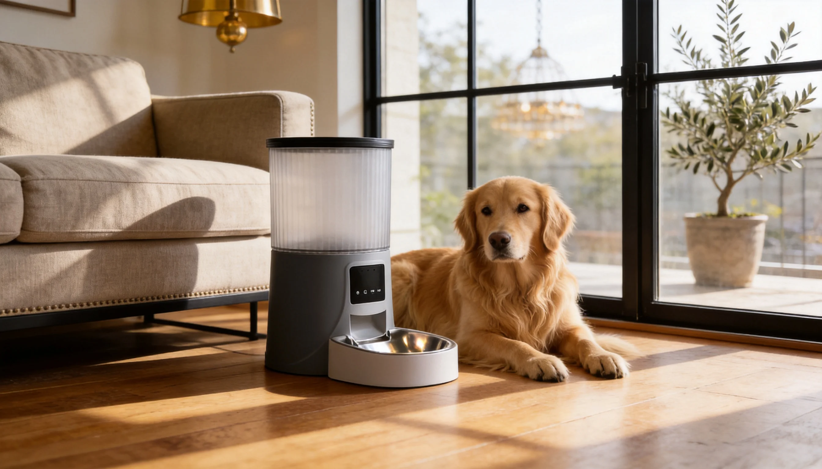 Smart Pet Feeder Pro · Graphite Gray · GuardHound DOG
