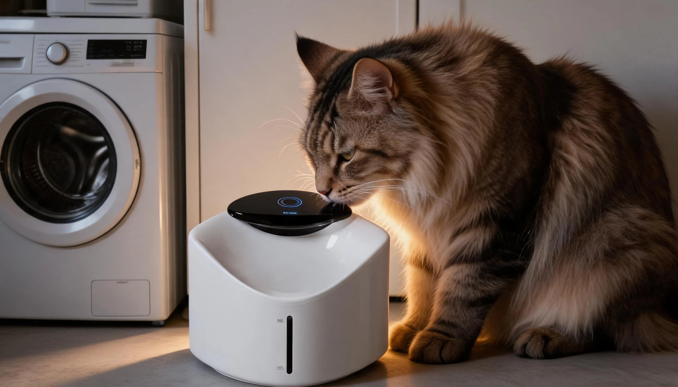 GuardLynx Wireless Smart Pet Water Fountain · Maine Coon Night · GuardLynx