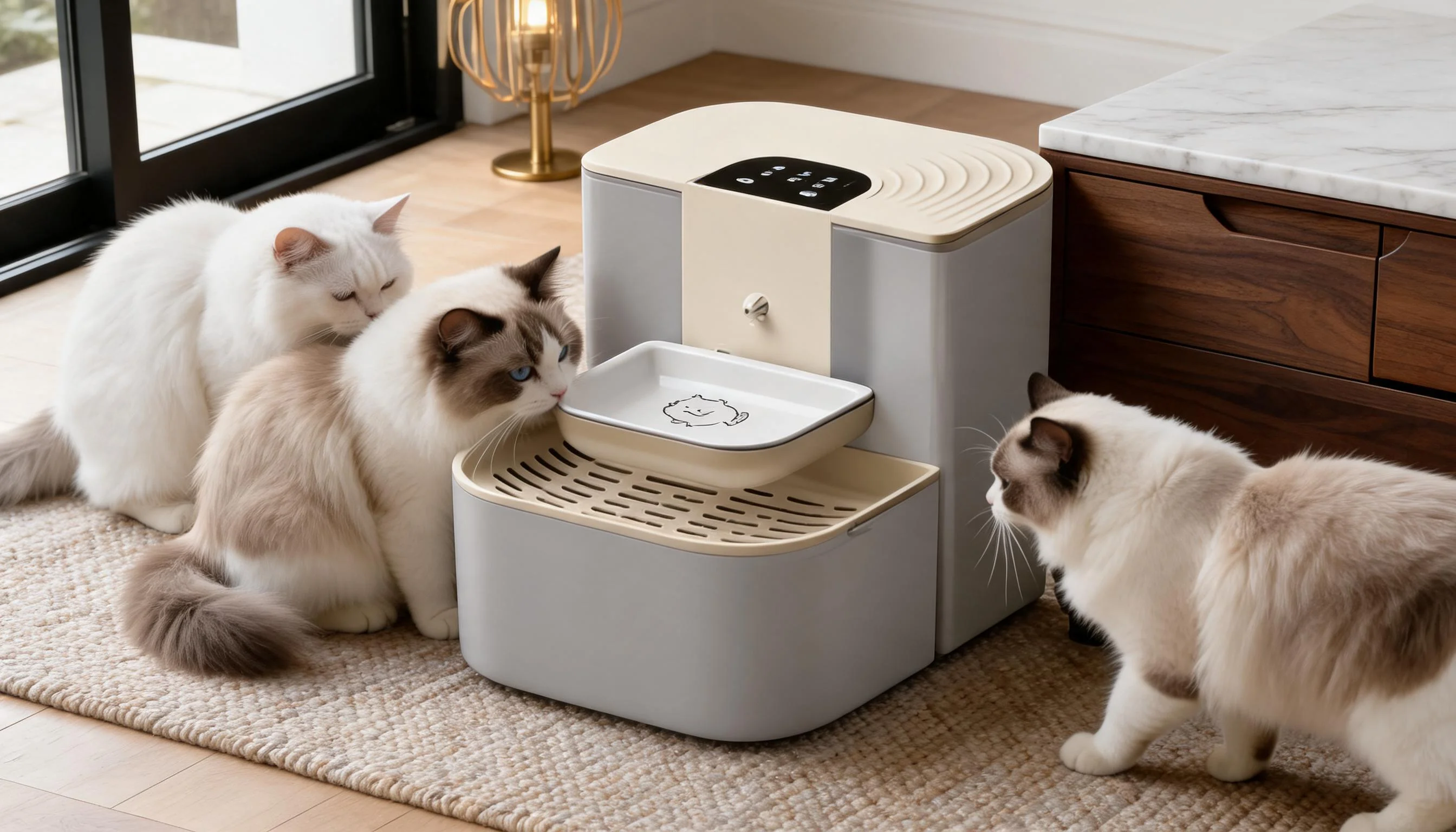 Remote Tilt-Controlled Pet Water Fountain · 2.5L Capacity · GuardLynx