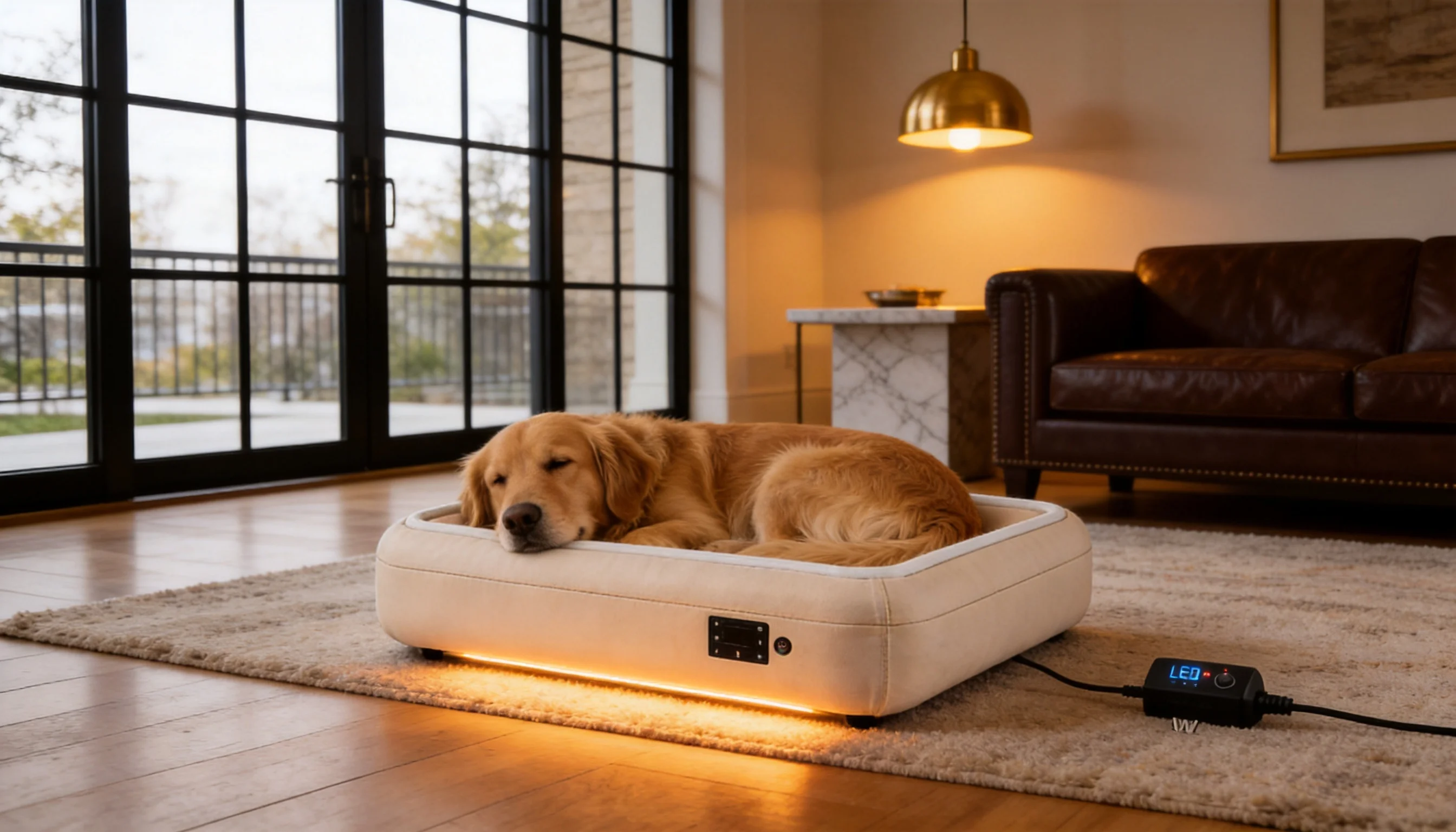 Smart Thermostatic Heated Pet Bed · Safe Low Voltage · GuardHound DOG