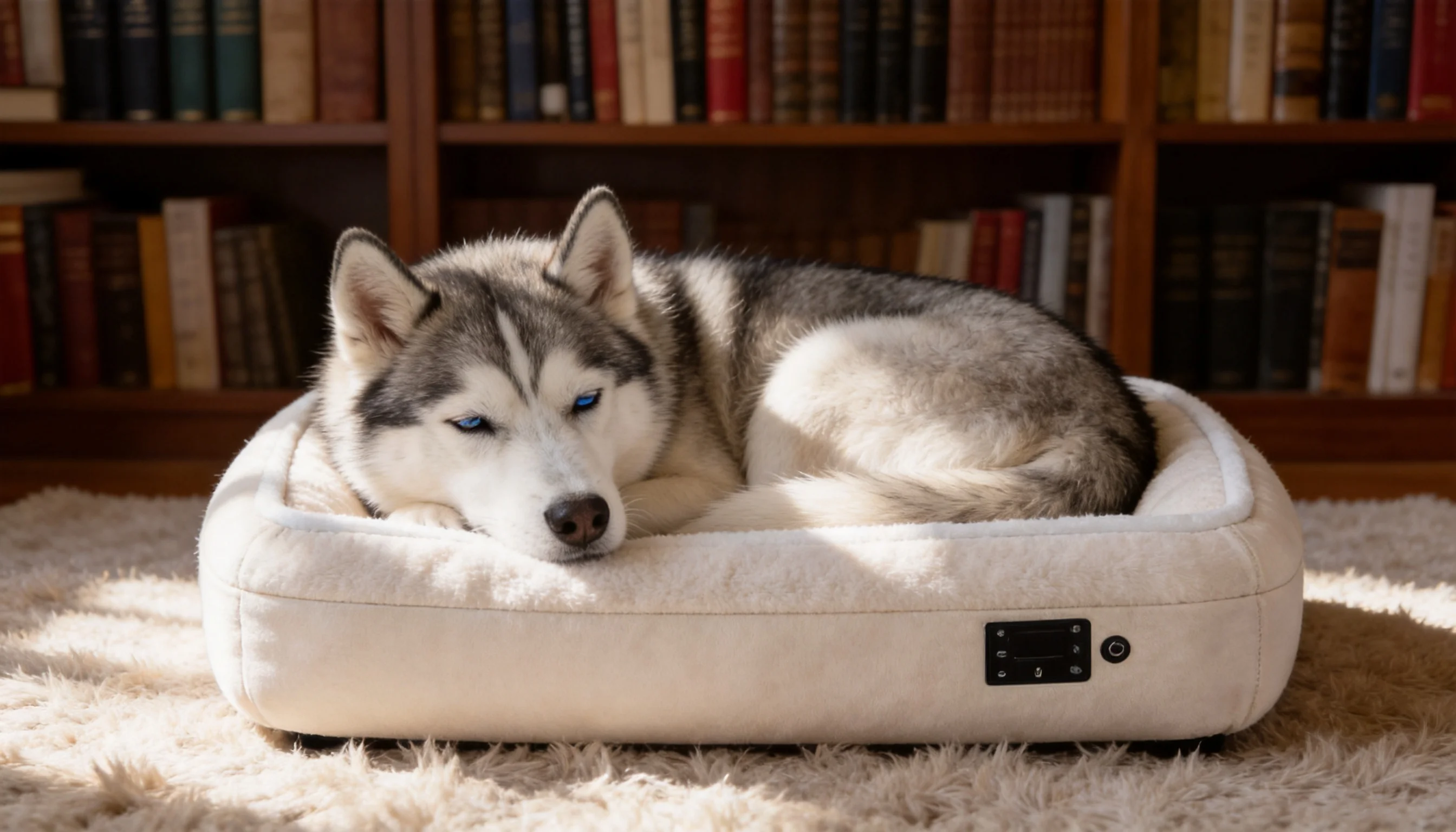 Smart Thermostatic Heated Pet Bed · Winter Comfort · GuardHound DOG