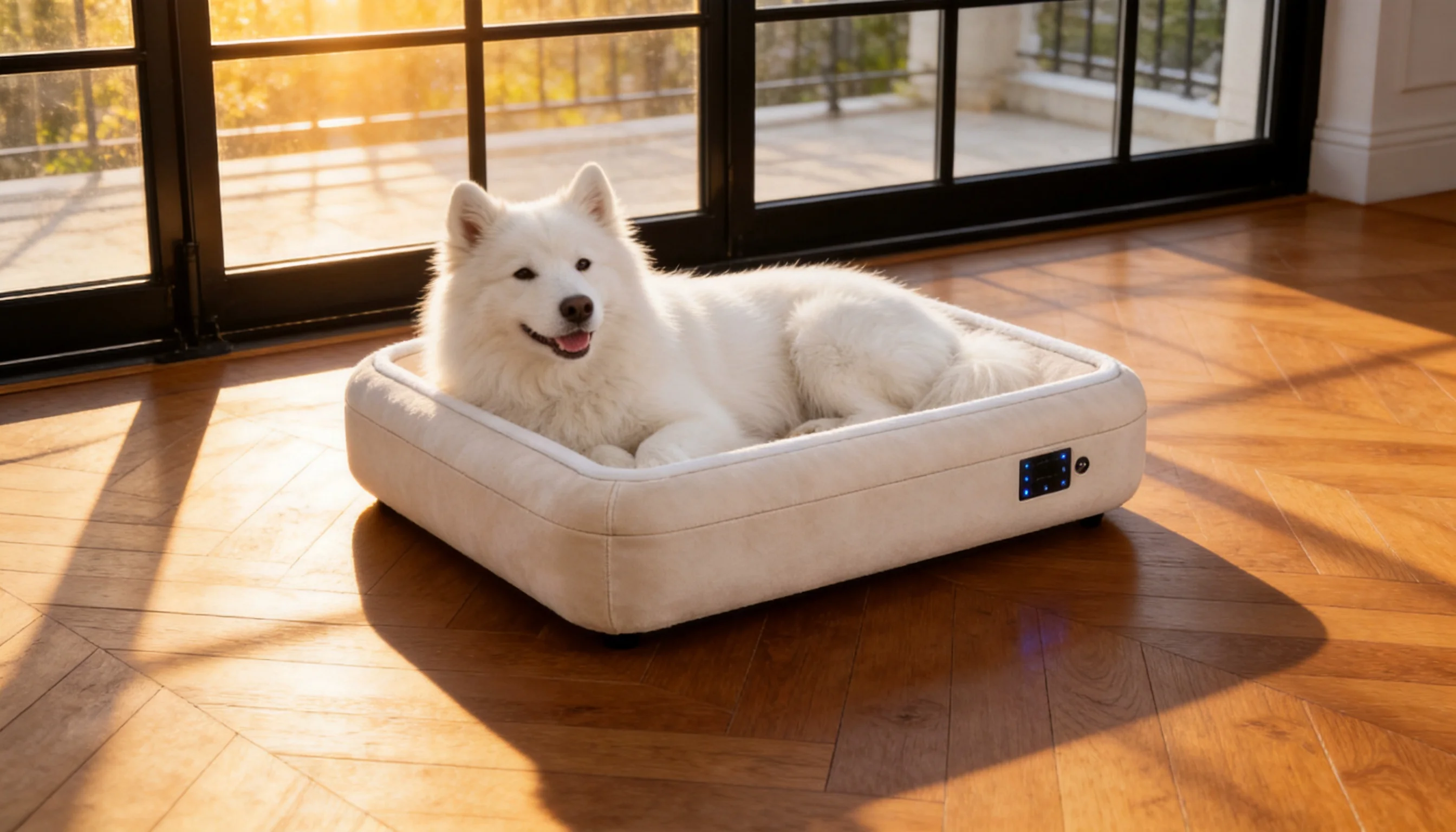 Smart Thermostatic Heated Pet Bed · Afternoon Nap · GuardHound DOG