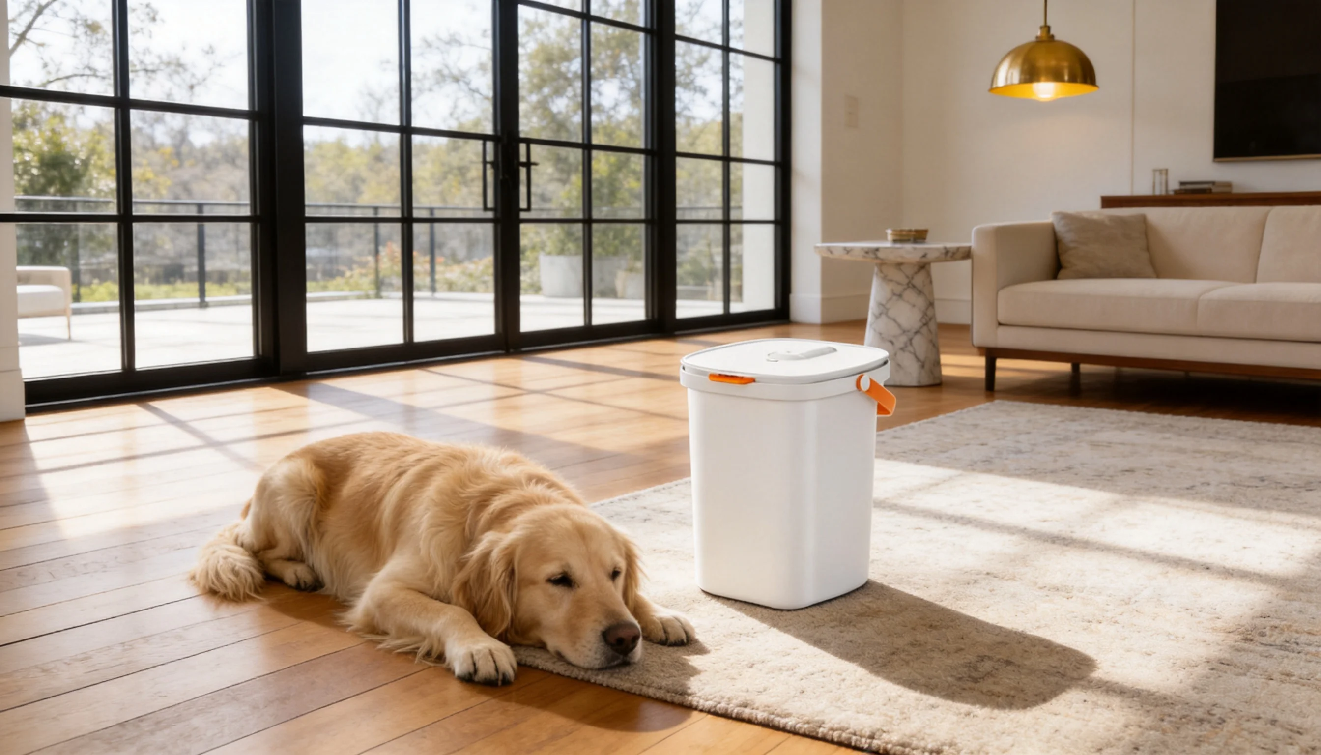 Smart Vacuum Pet Food Storage Container · Modern Minimalist Look · GuardHound DOG