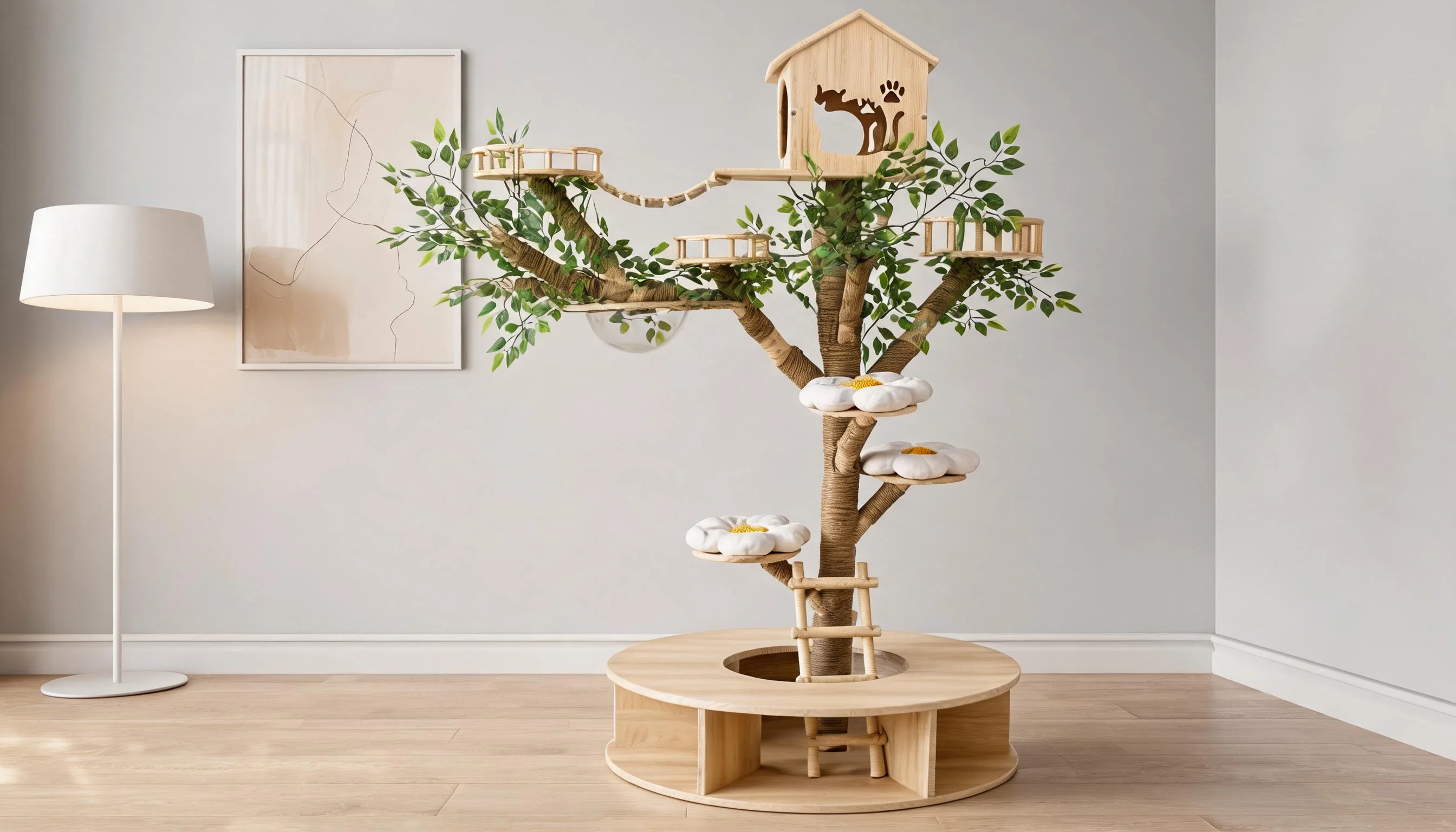 Simulated Tree Cat Climbing Tower · Simulated Tree Shape · GuardLynx