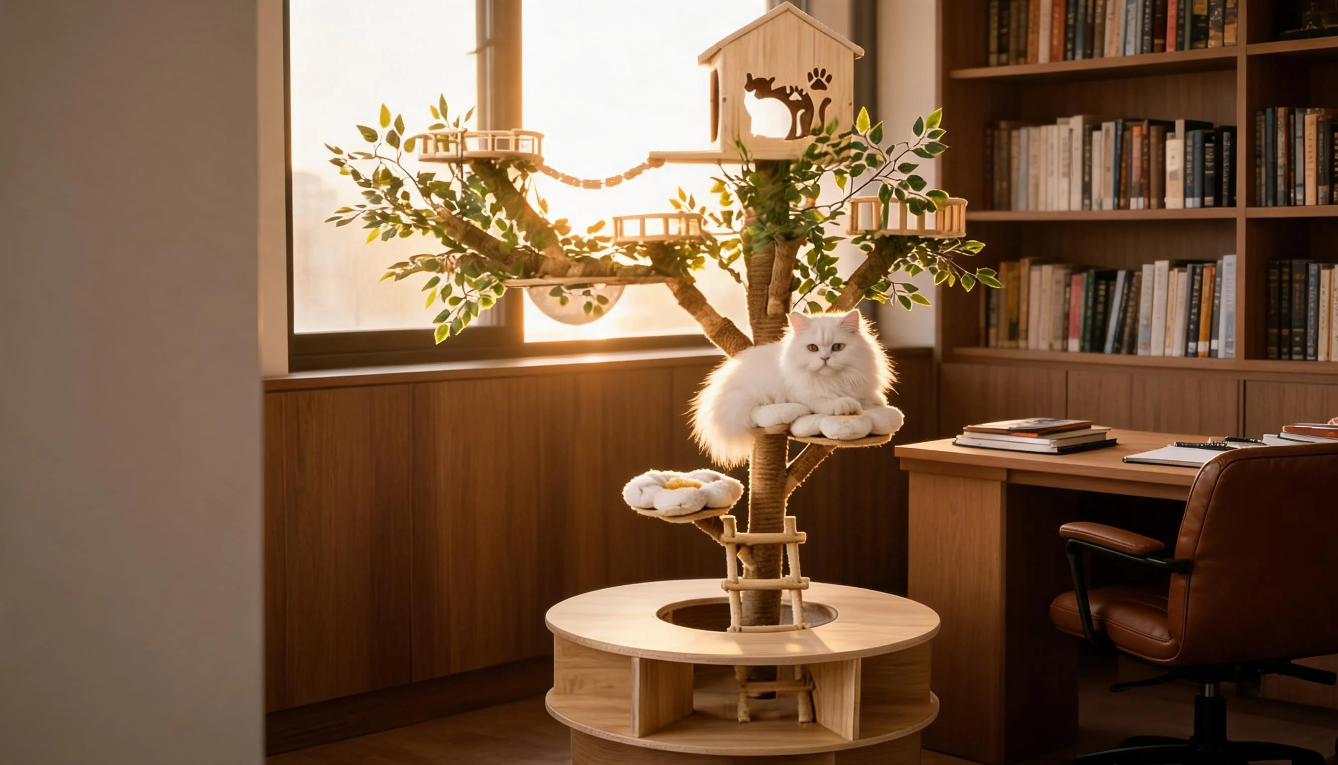 Simulated Tree Cat Climbing Tower · Reading Nook at Dusk · GuardLynx