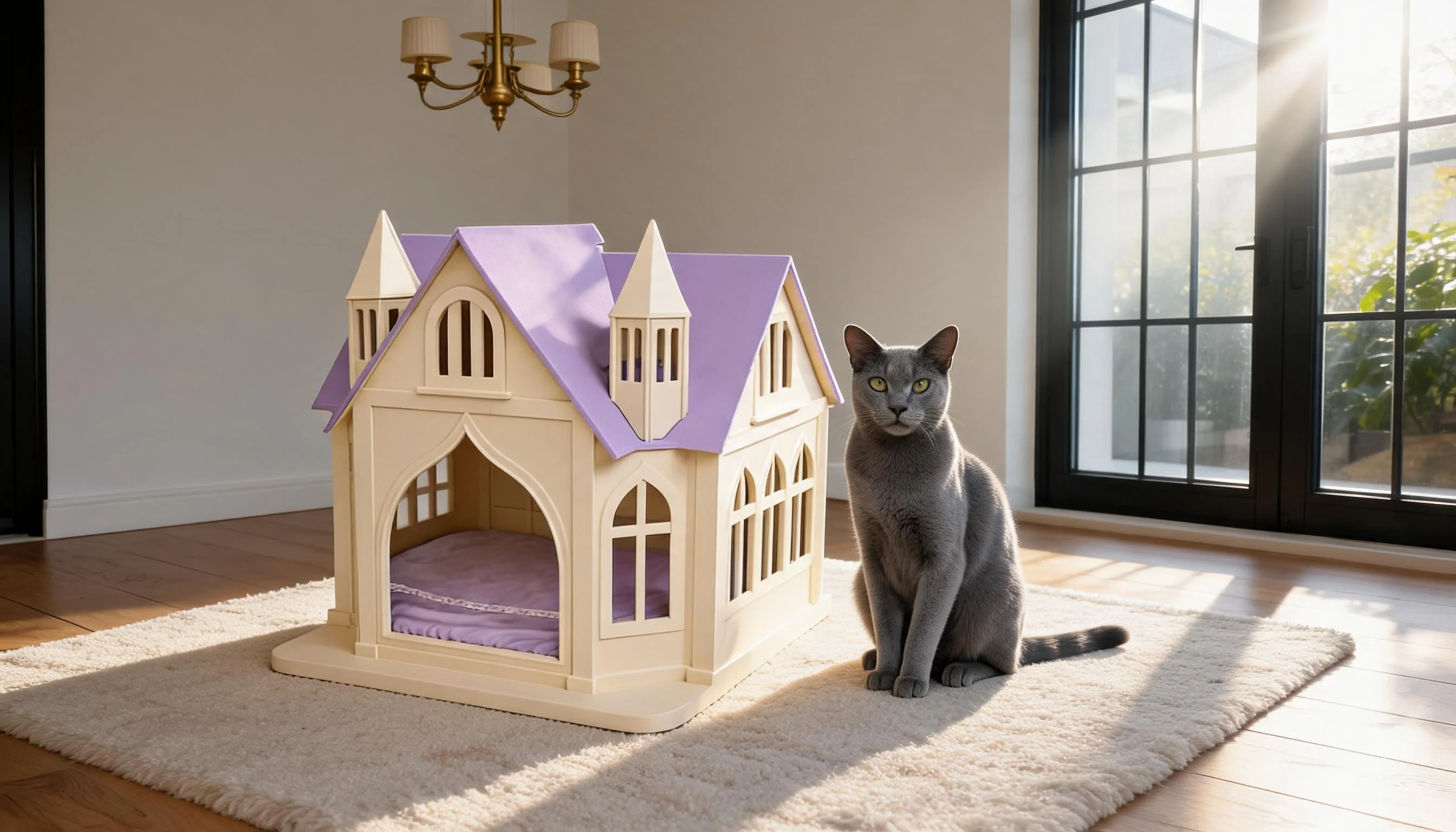 Castle Solid Wood Cat Bed House · Ideal for Pets · GuardLynx