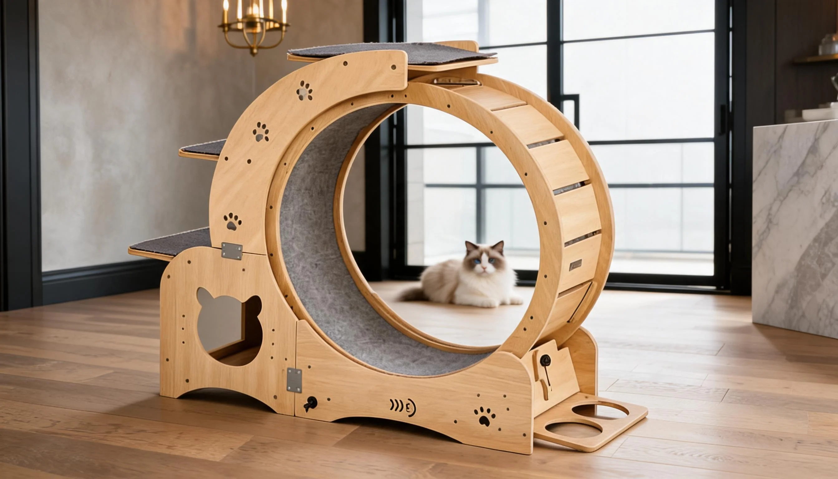 GuardLynx Solid Wood Silent Cat Treadmill · Detail image 1 · GuardLynx