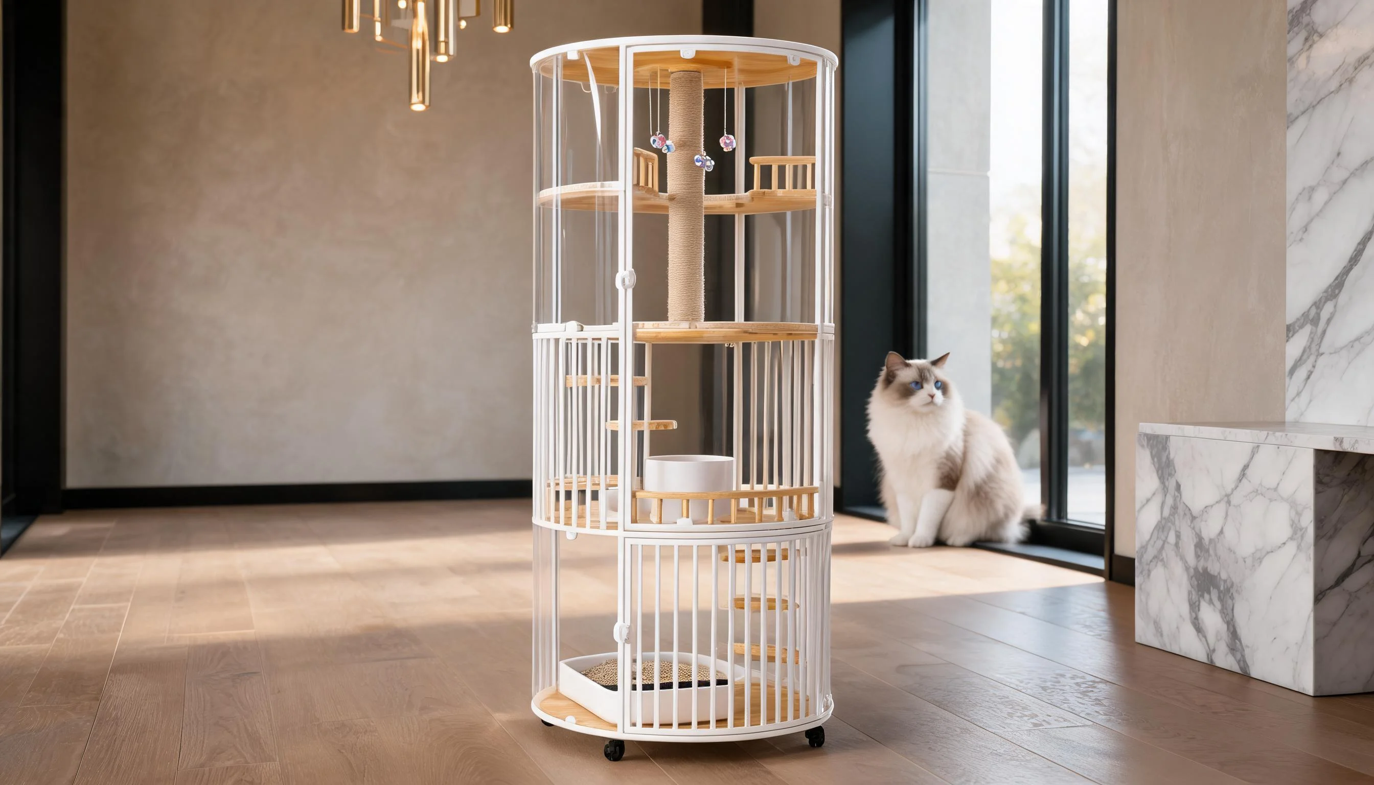 360° Panoramic Deluxe Cat Cage · Detail image 1 · GuardLynx