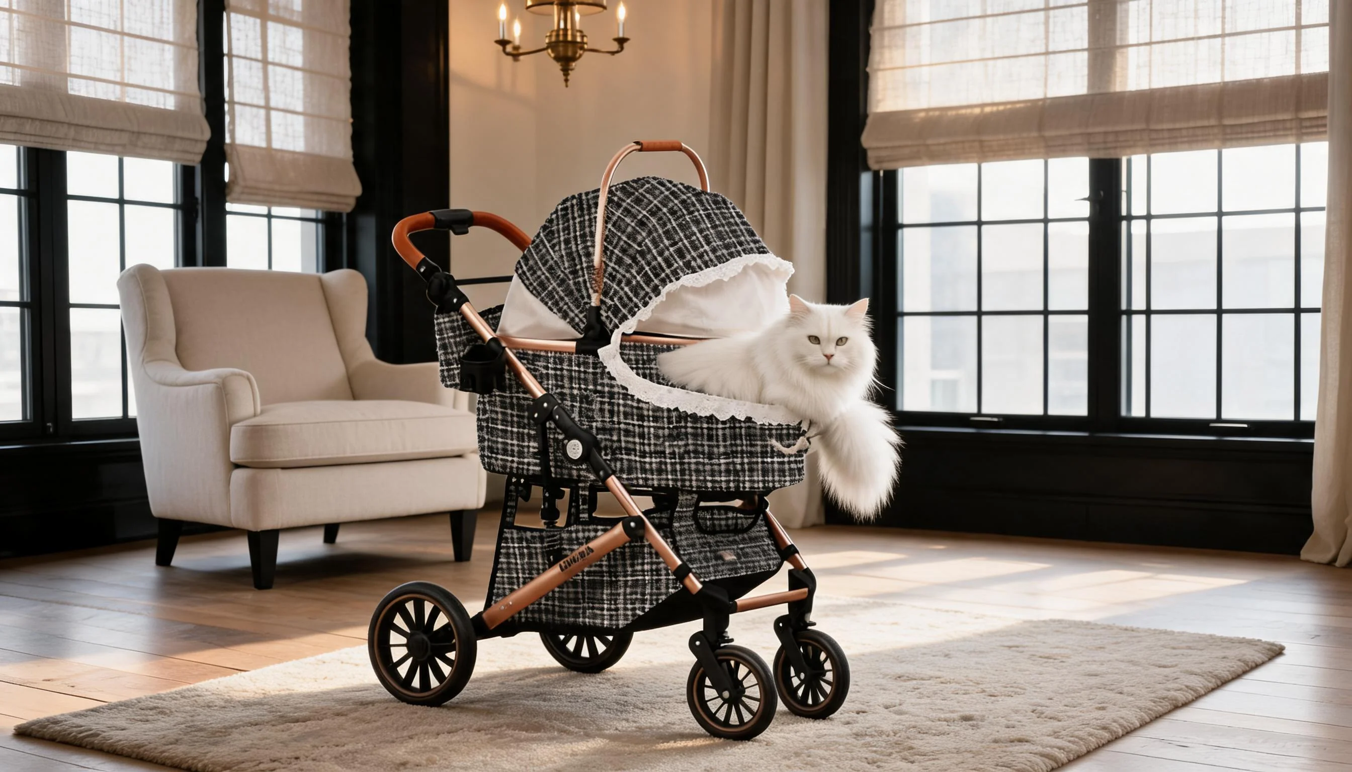 GuardLynx Aluminum Alloy Pet Stroller Rose Gold · Elegant Ink Black · GuardLynx