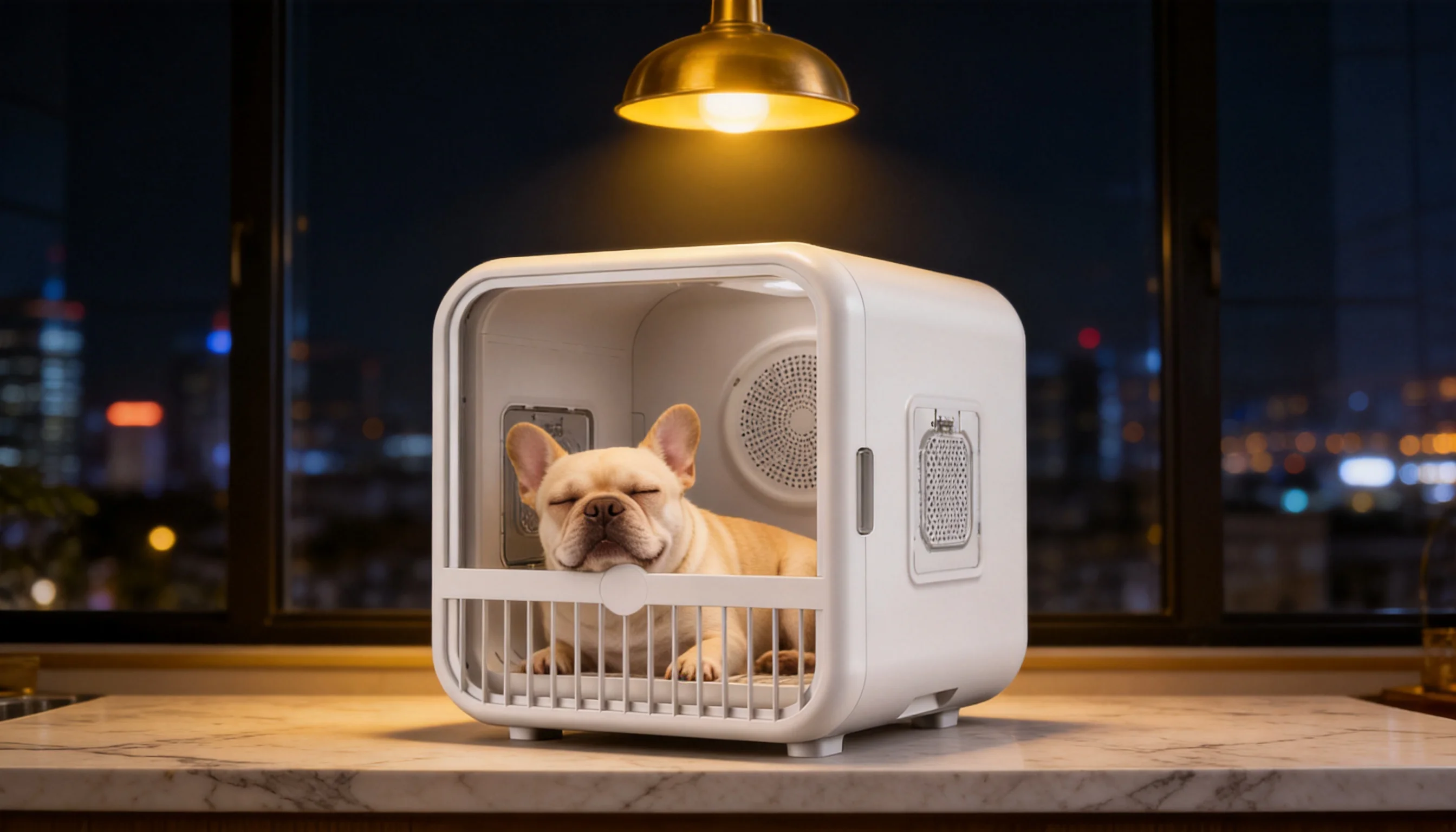 GuardHound Smart Pet Drying Cabinet · Evening Cozy Drying · GuardHound DOG