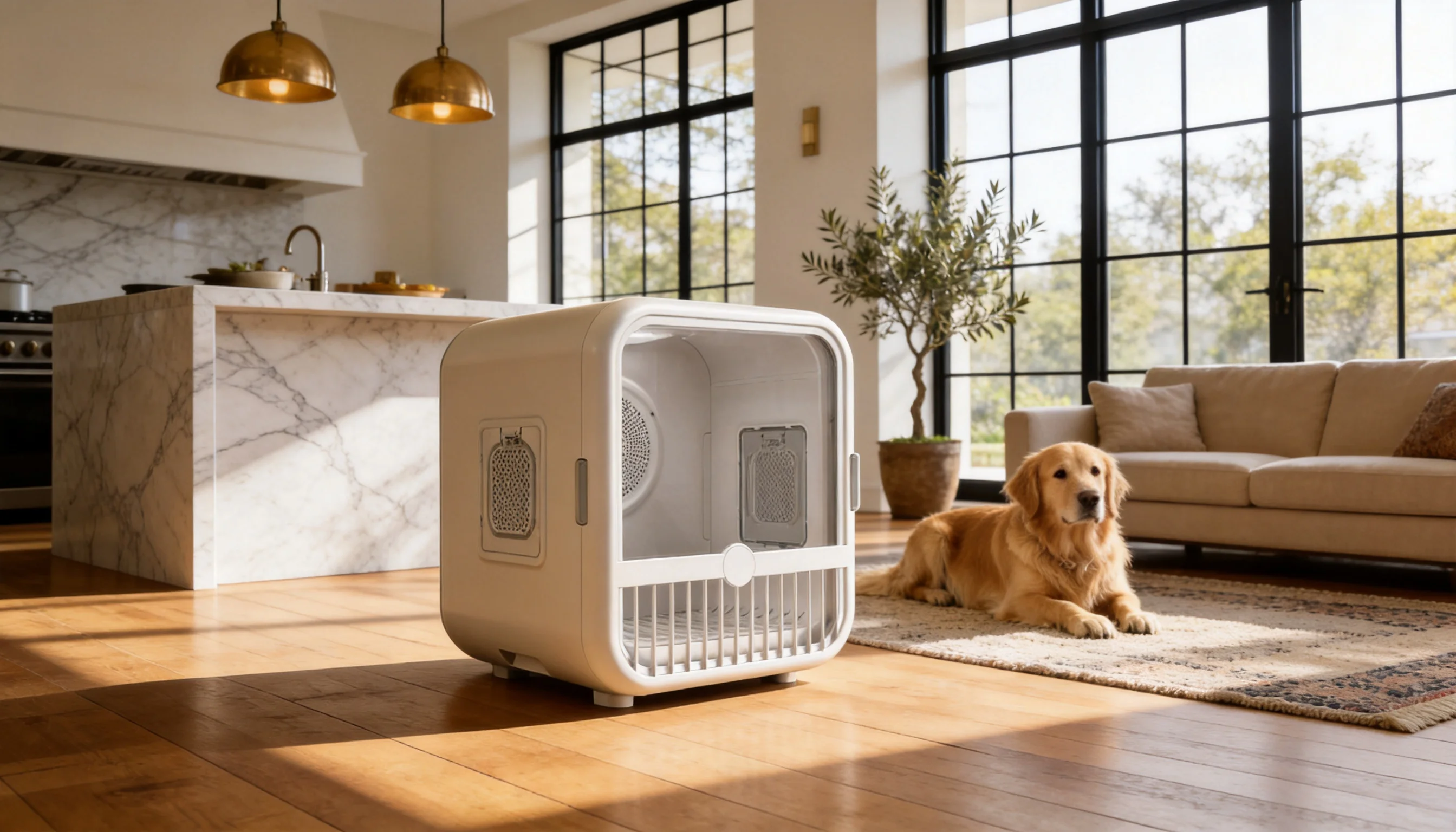 GuardHound Smart Pet Drying Cabinet · Warm Beige · GuardHound DOG